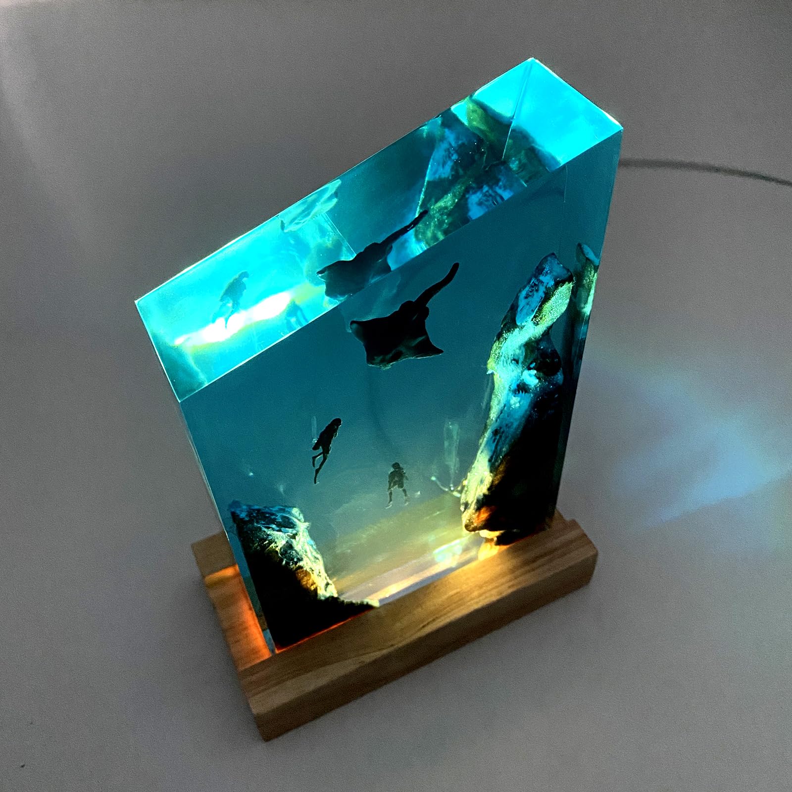 Warm light resin night light decorative lamp