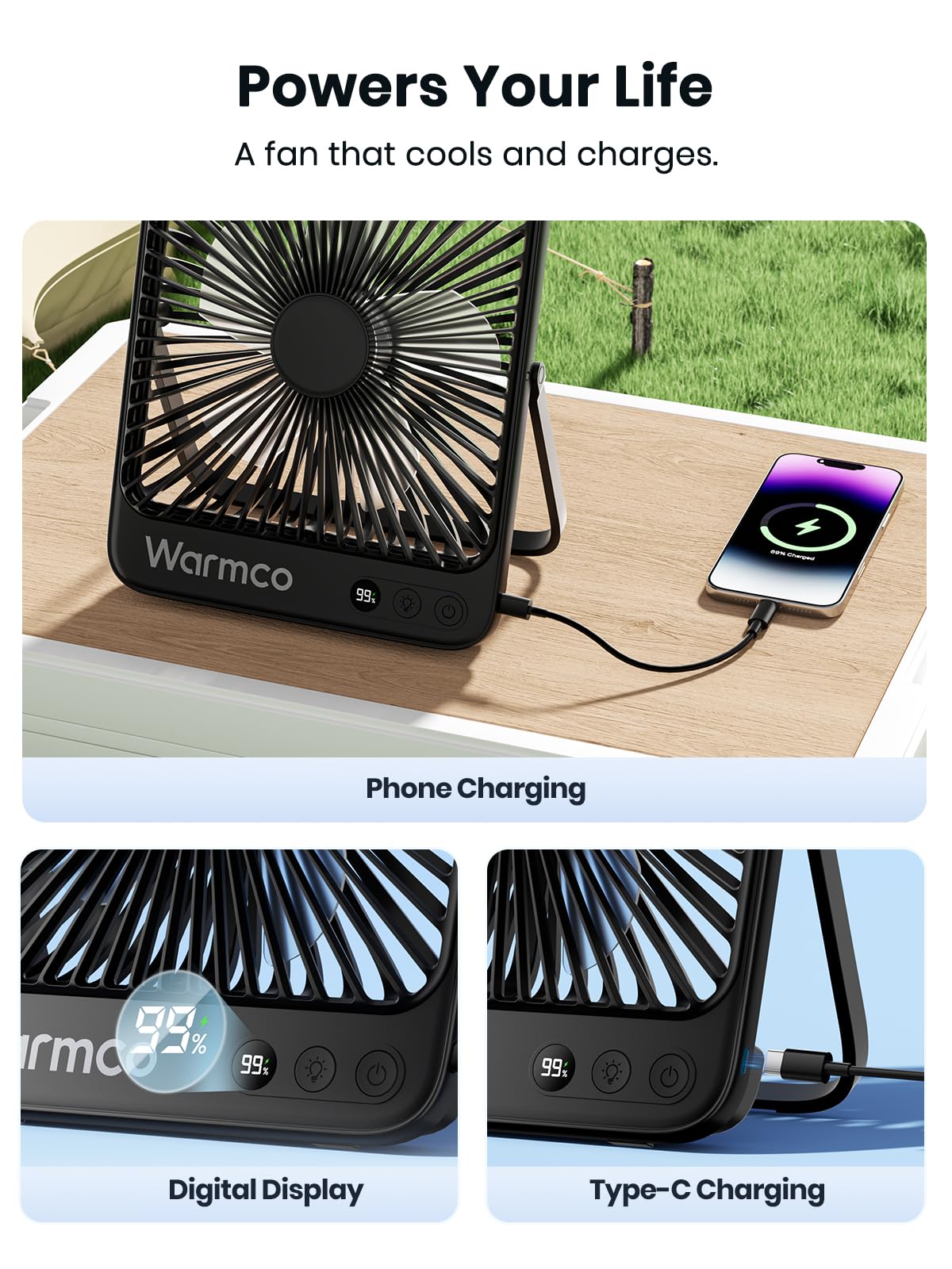 Warmco D4 emergency charging 5V 2.4A output
