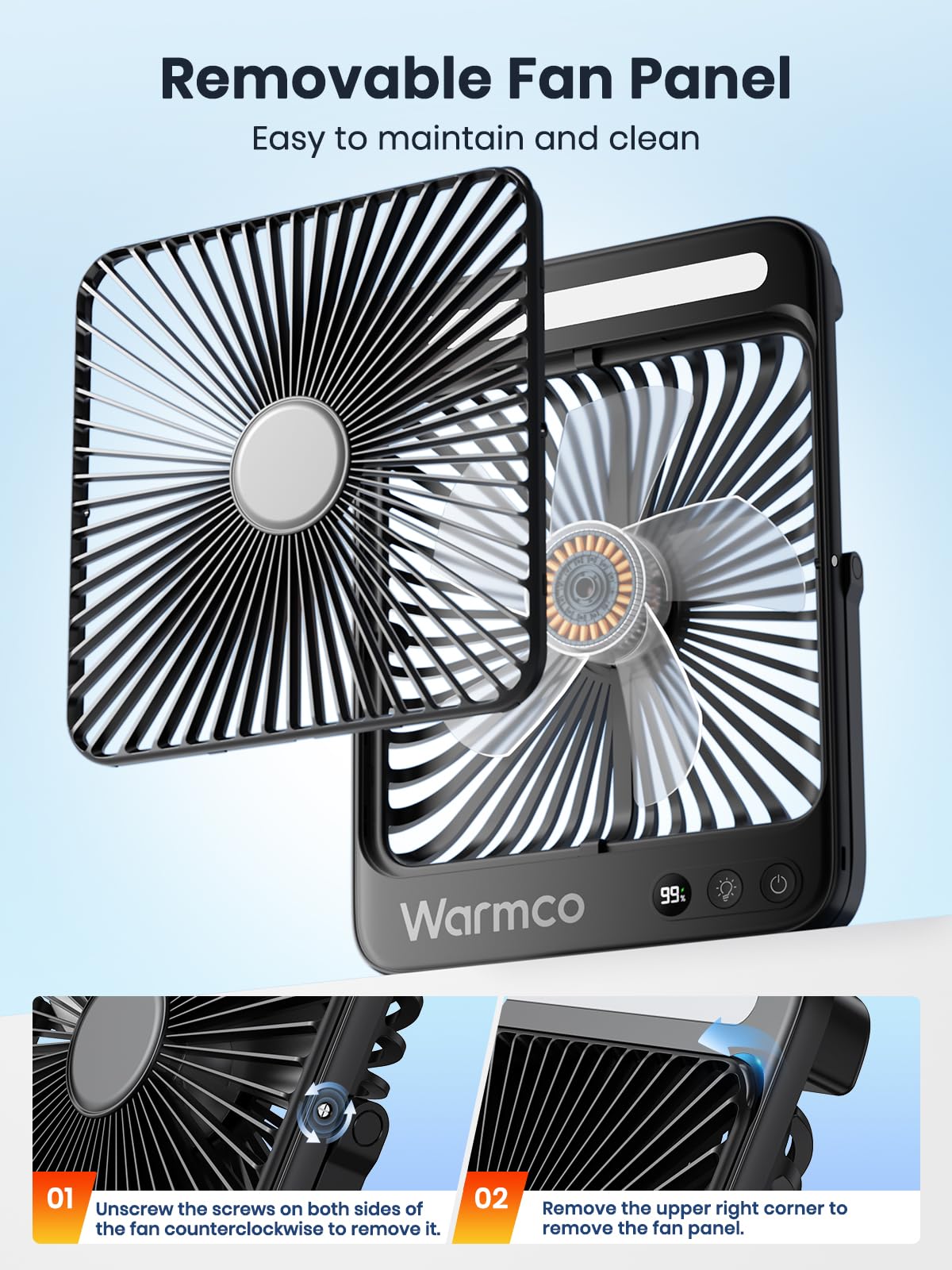Warmco D4 smart display monitors battery level