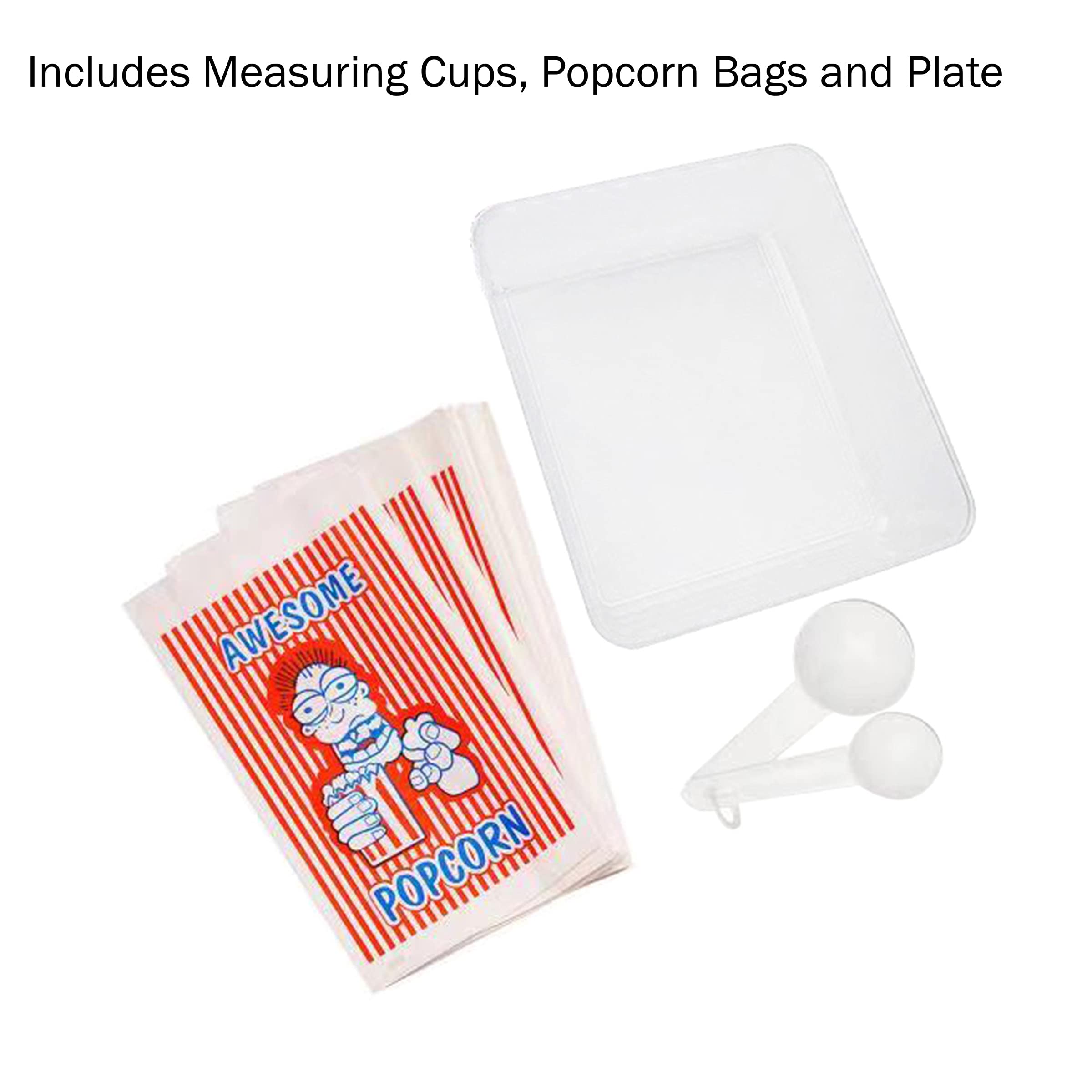 Removable popcorn tray for easy cleanup in red popcorn machine