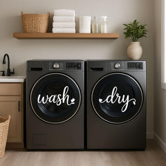 Waterproof vinyl laundry room labels for smooth surfaces