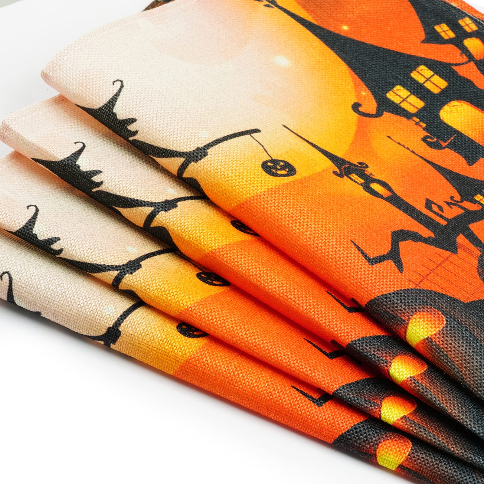 not easy to fade vivid halloween elements on placemats