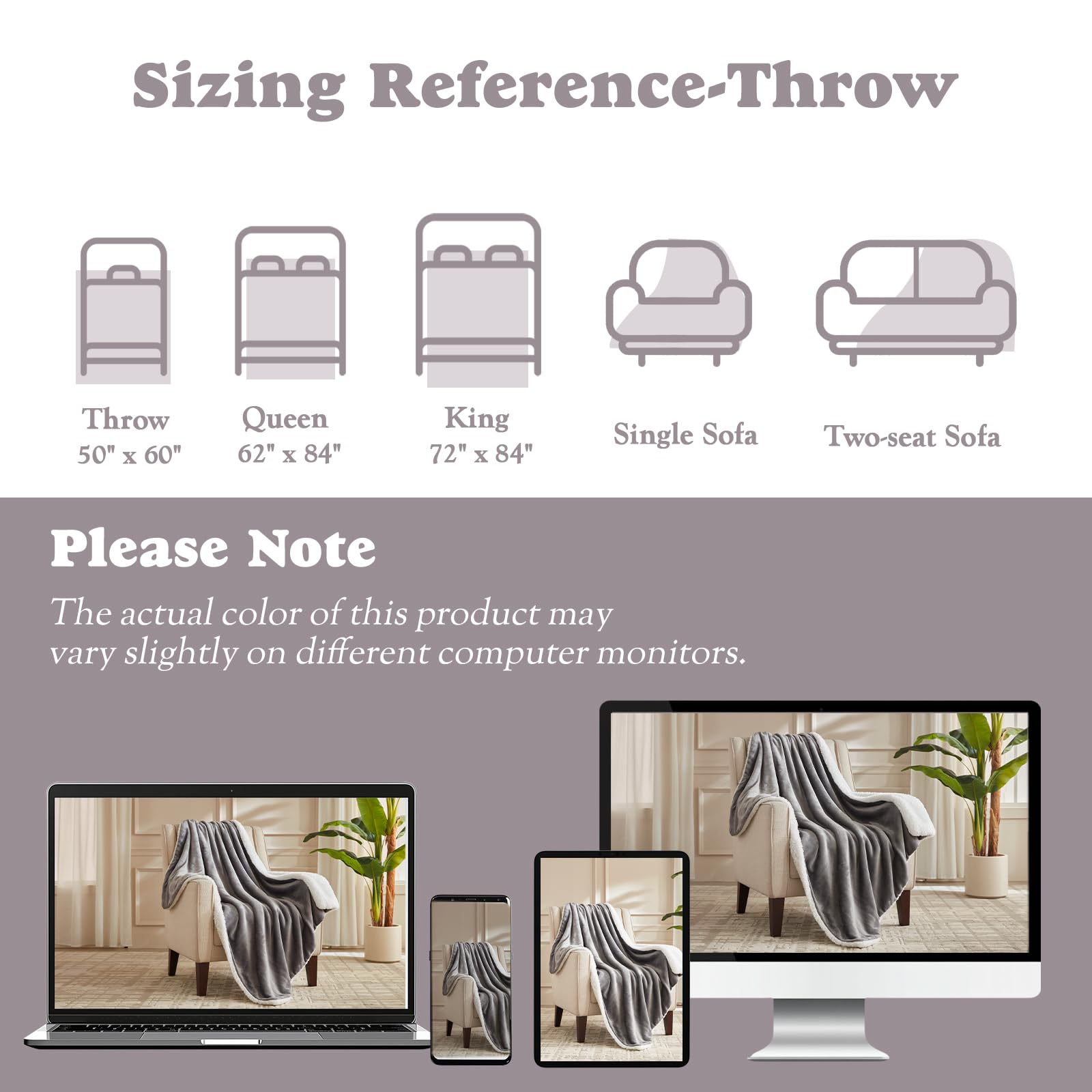 Gift-ready ACCU-WARMTH heated blanket throw packaging