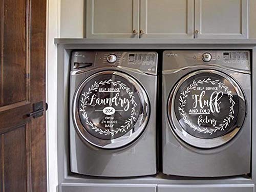 Two-piece vinyl decal for washing machine and dryer