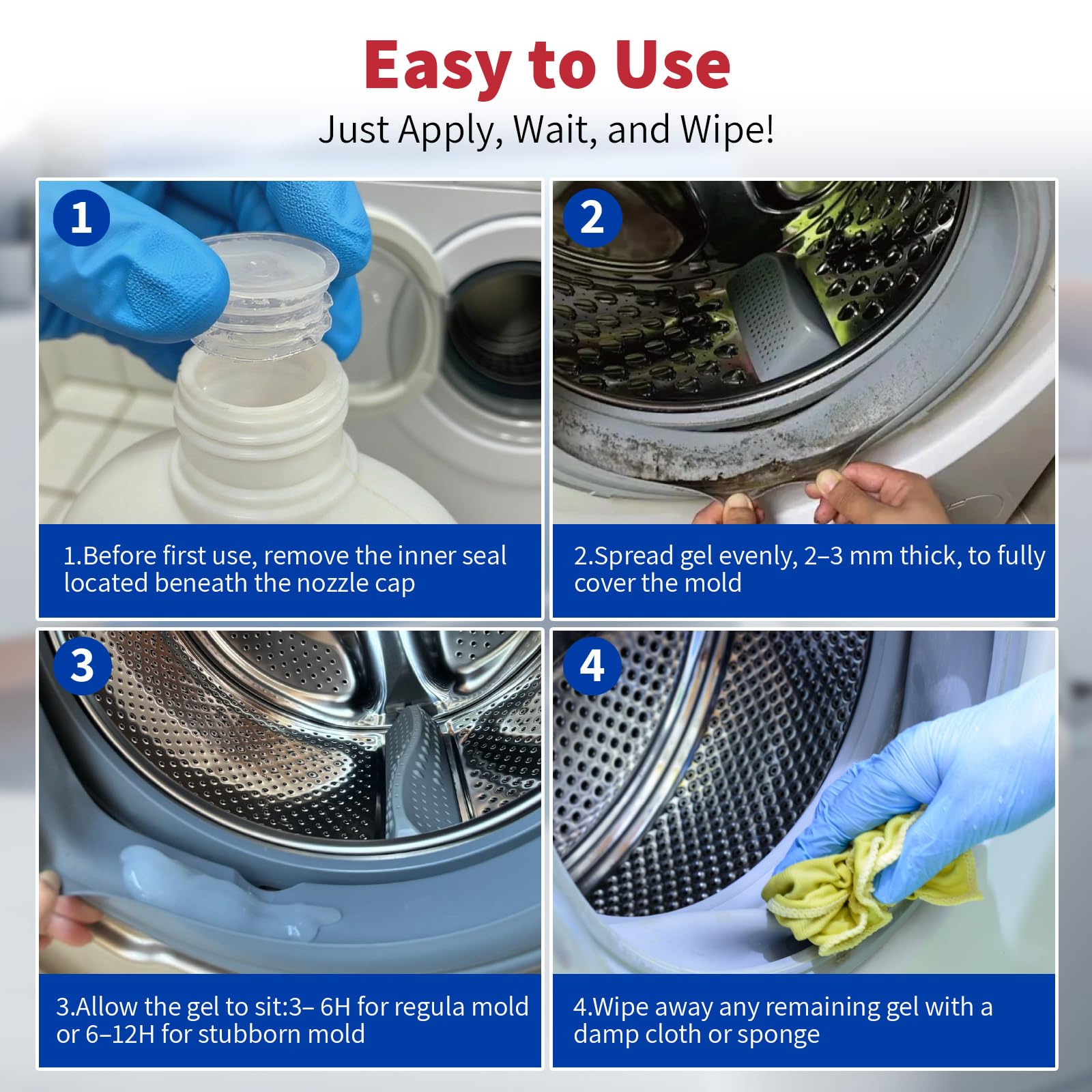 Gel safe for silicone caulk vinyl and other sealed surfaces