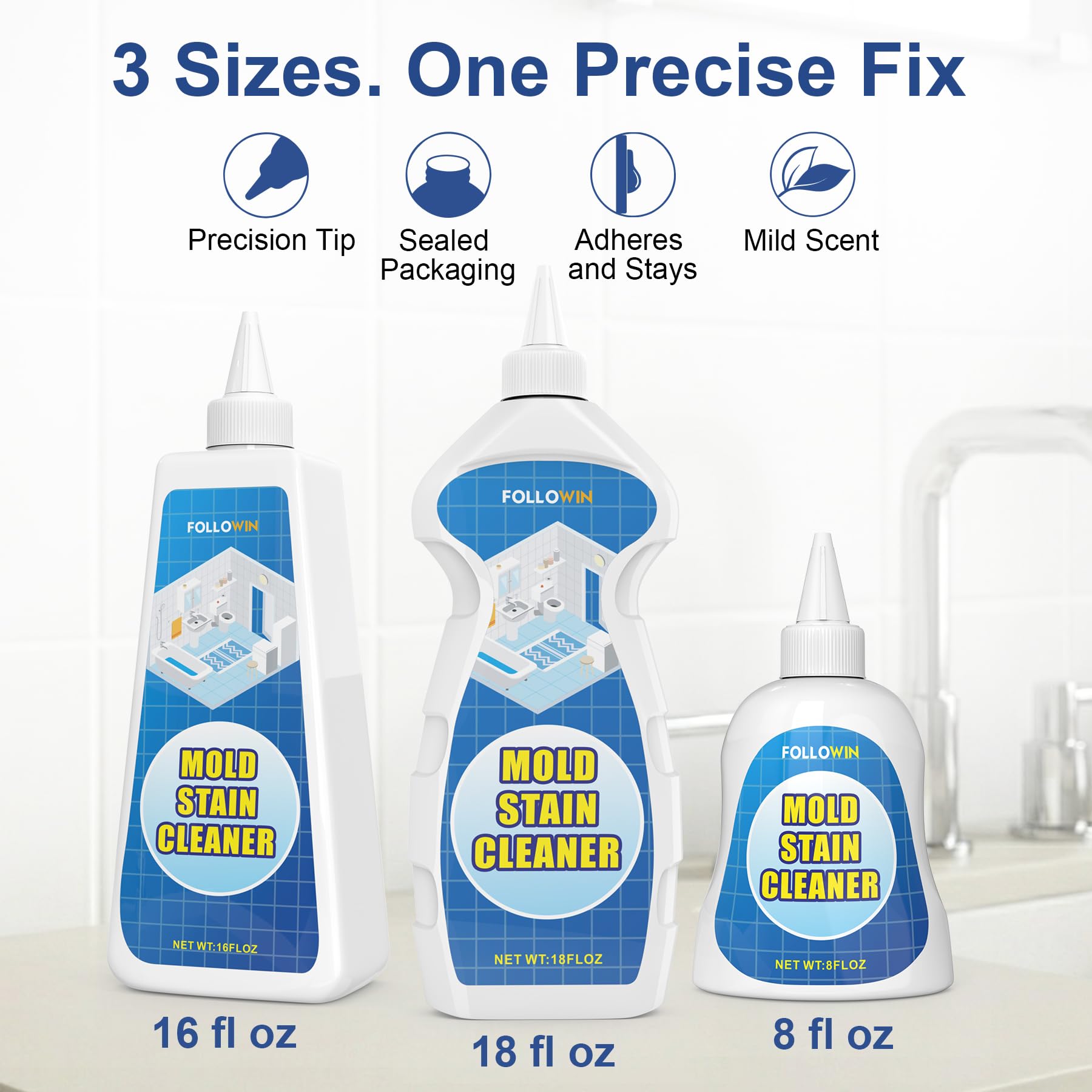 precision tip nozzle directs gel into tight spaces