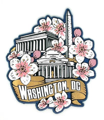 Washington DC monuments cherry blossoms fridge magnet size 2.75 x 3.00 inches