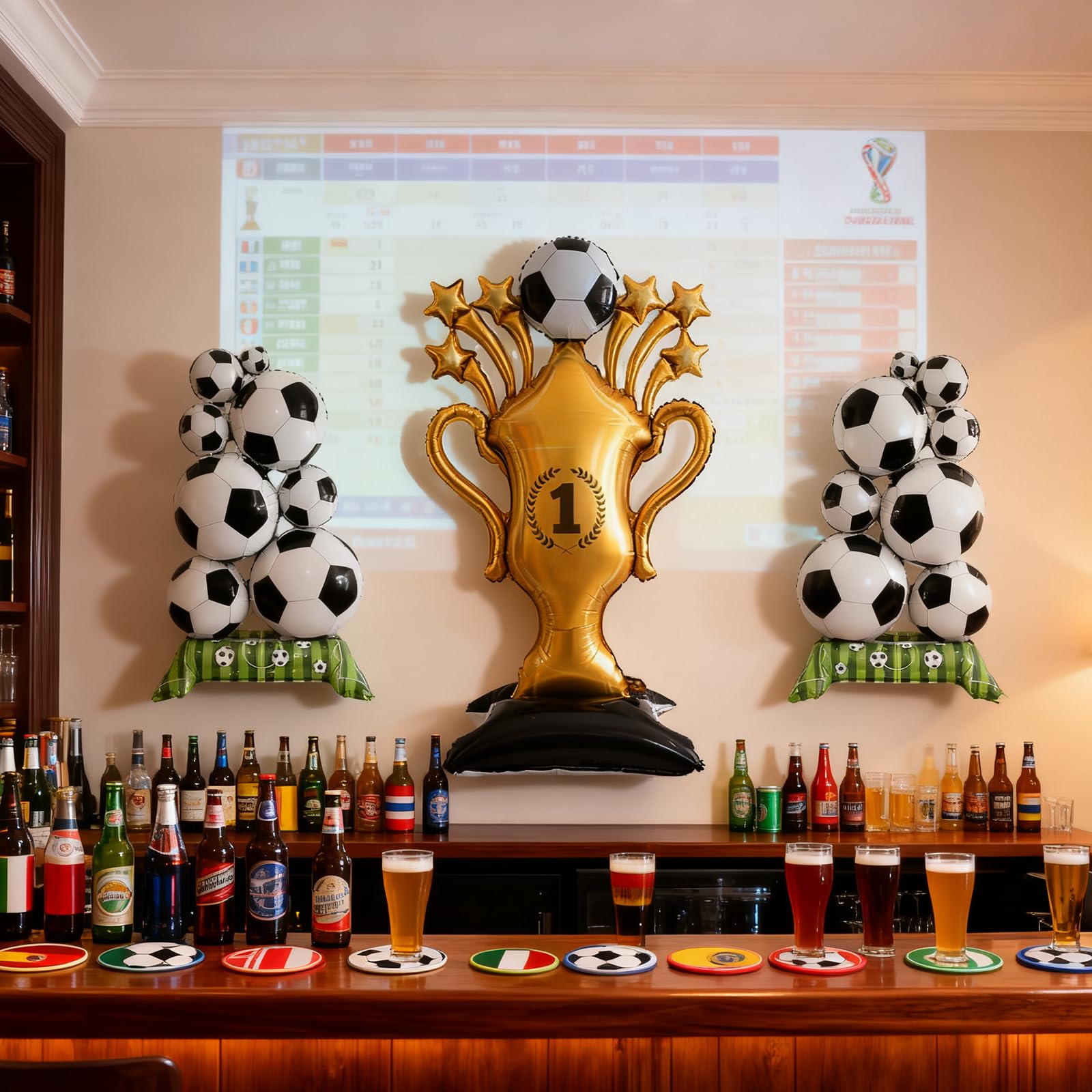 watch party soccer decor balloons