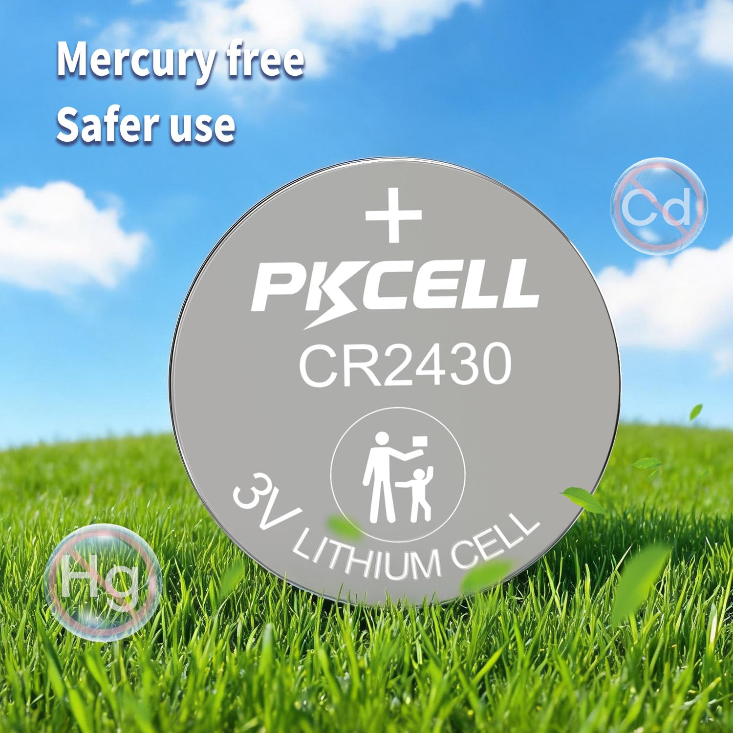 PKCELL CR2430 for calculators remotes and small electronics