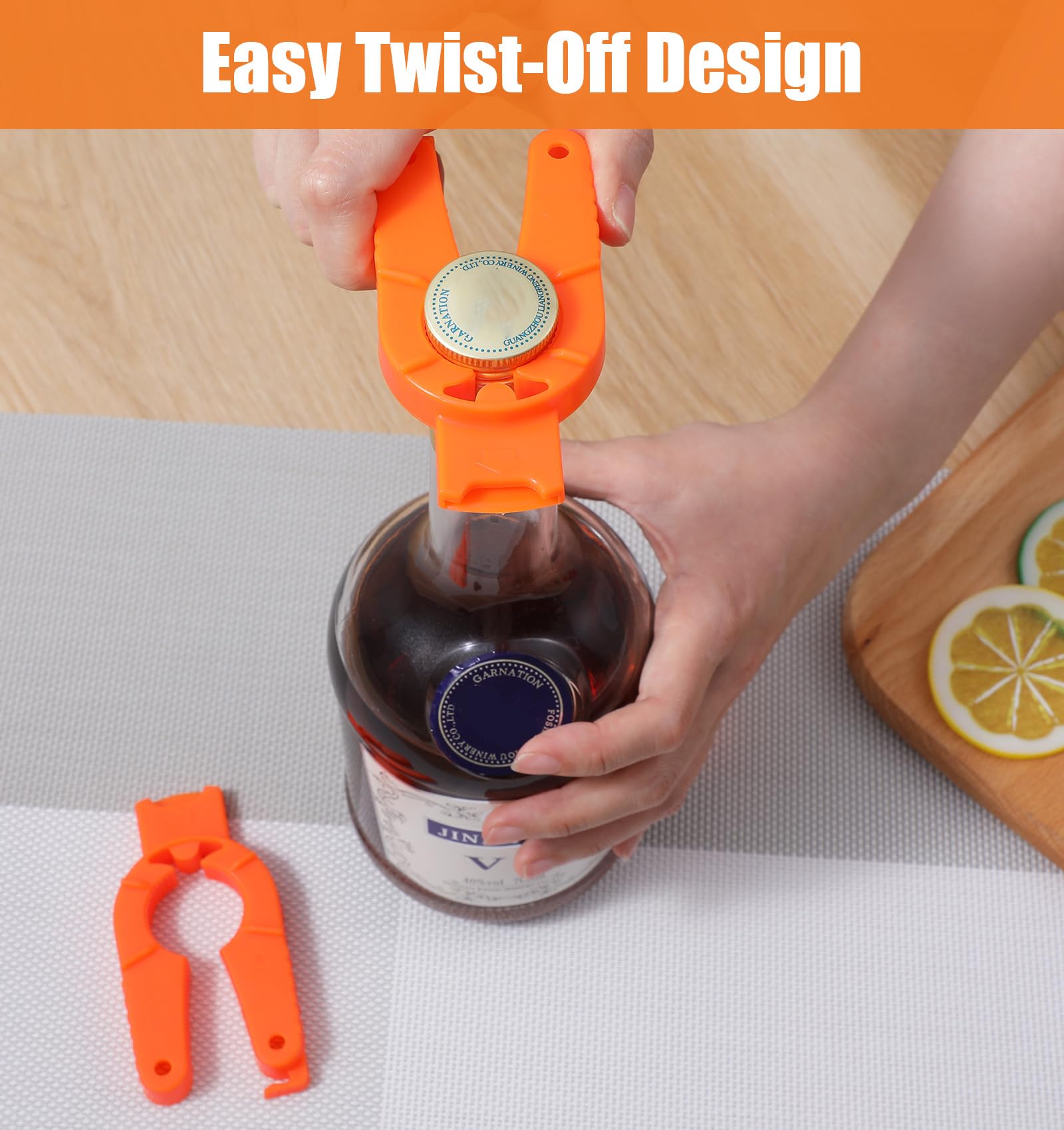 Ergonomic grip water bottle opener for arthritic hands