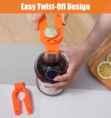 Ergonomic grip water bottle opener for arthritic hands