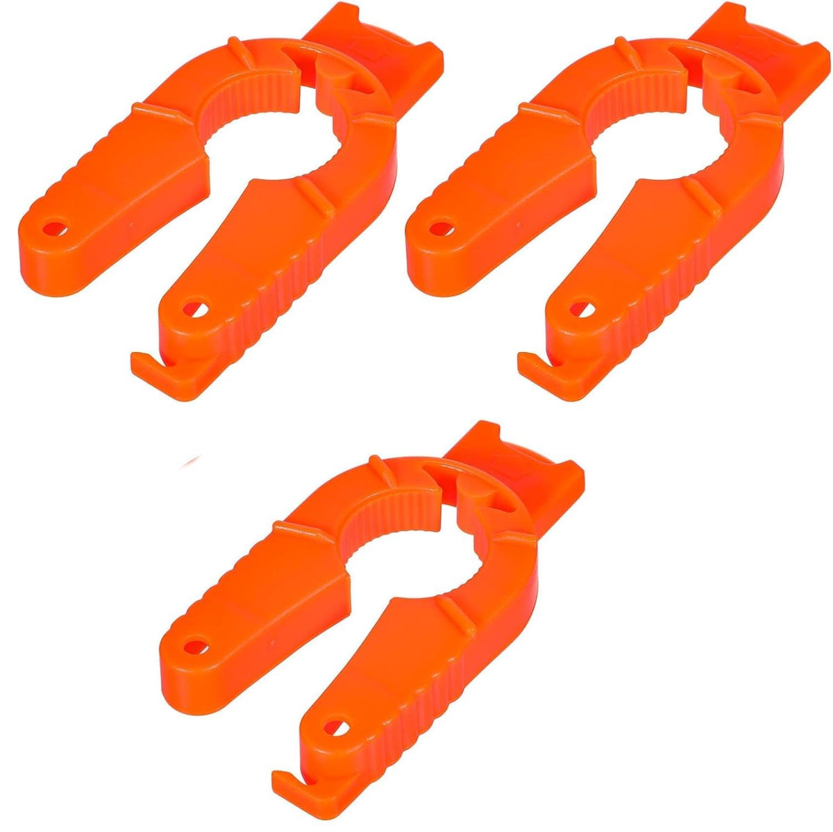 three orange lightweight water bottle opener with ergonomic design