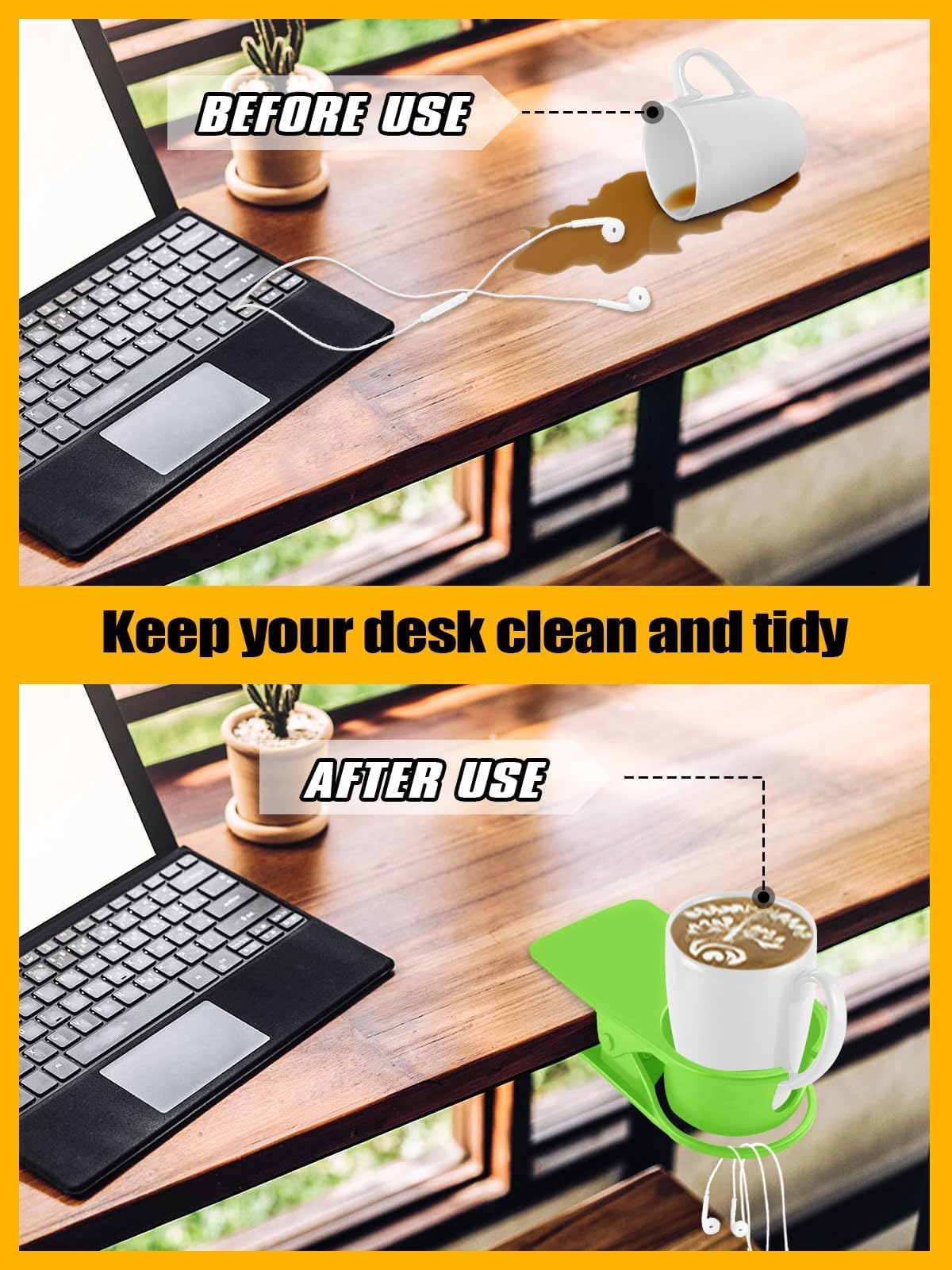 Water coffee mug holder product in use