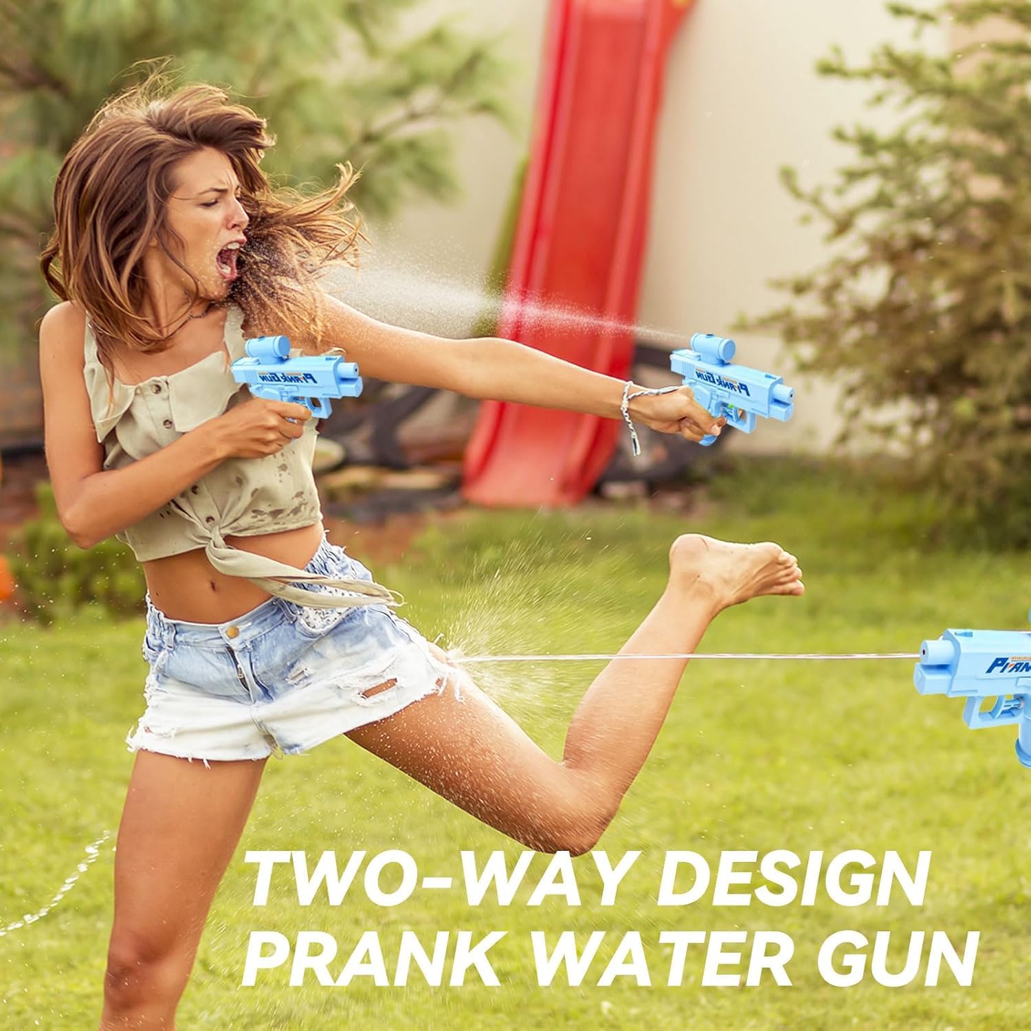 Packaging and components of prank water gun