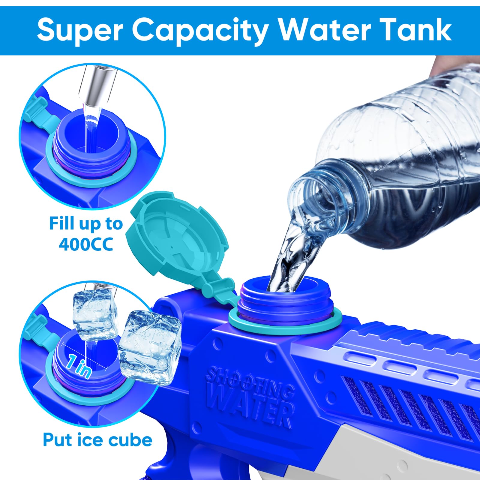 Durable ABS plastic water gun for kids