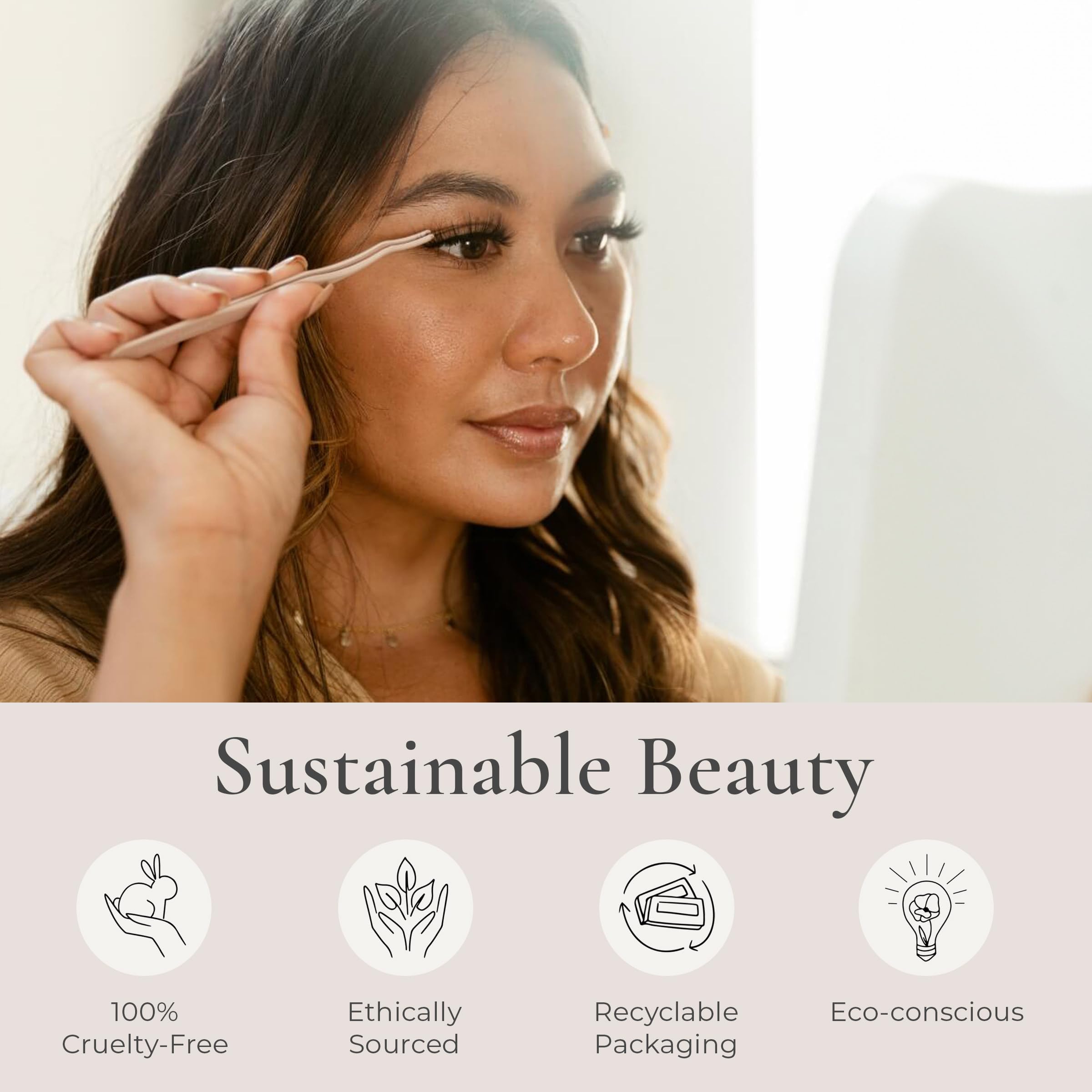 Precision brush applicator for strip lashes glue