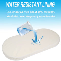 Built-in water-resistant lining protects foam in Mecc ecoh Bassinet Mattress