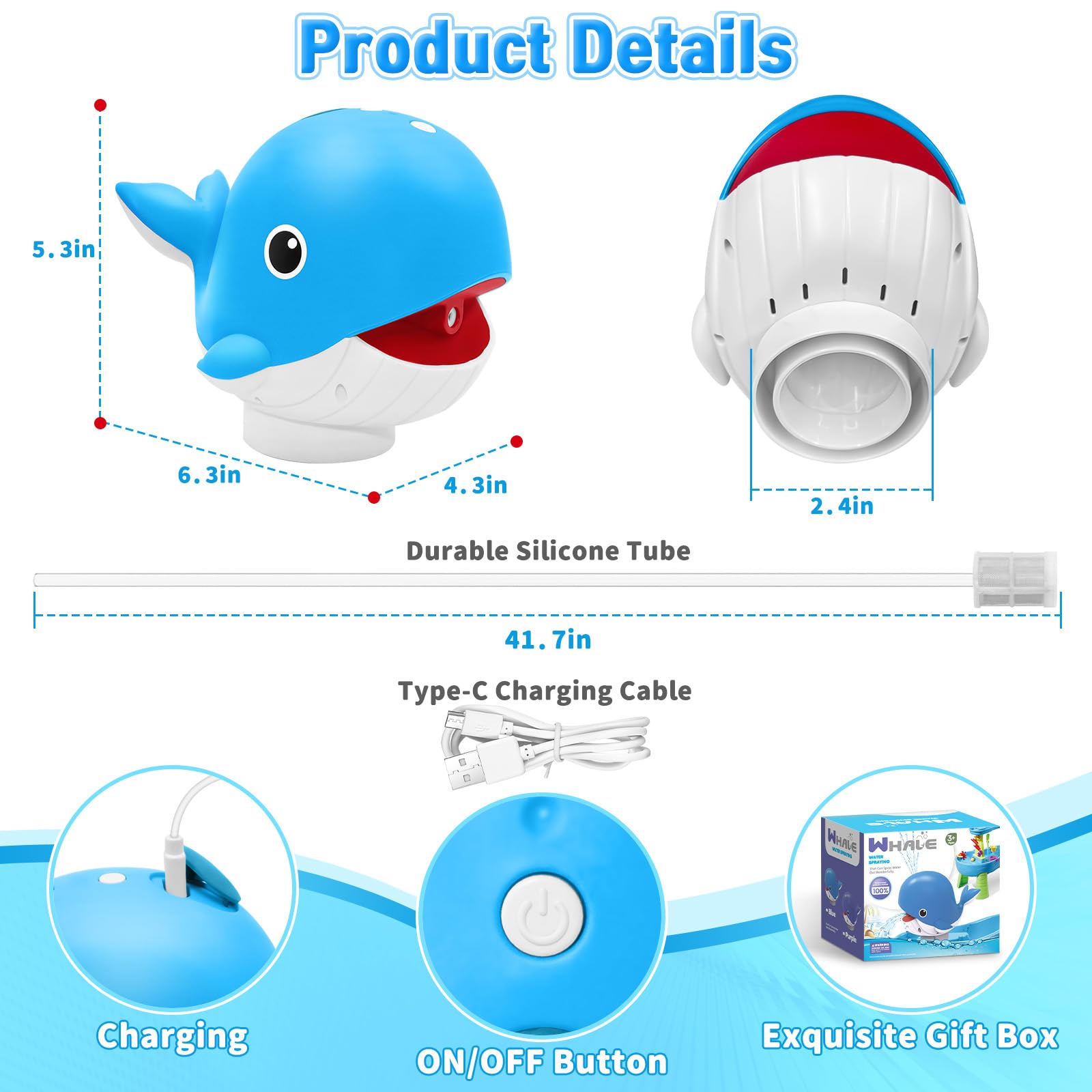 3600mAh battery water table pump infowush anti clog filter