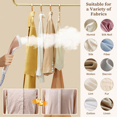 Vertical standing steamer with 2-in-1 flat and hanging options