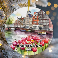 Front-only print with blank back on glossy ceramic ornament