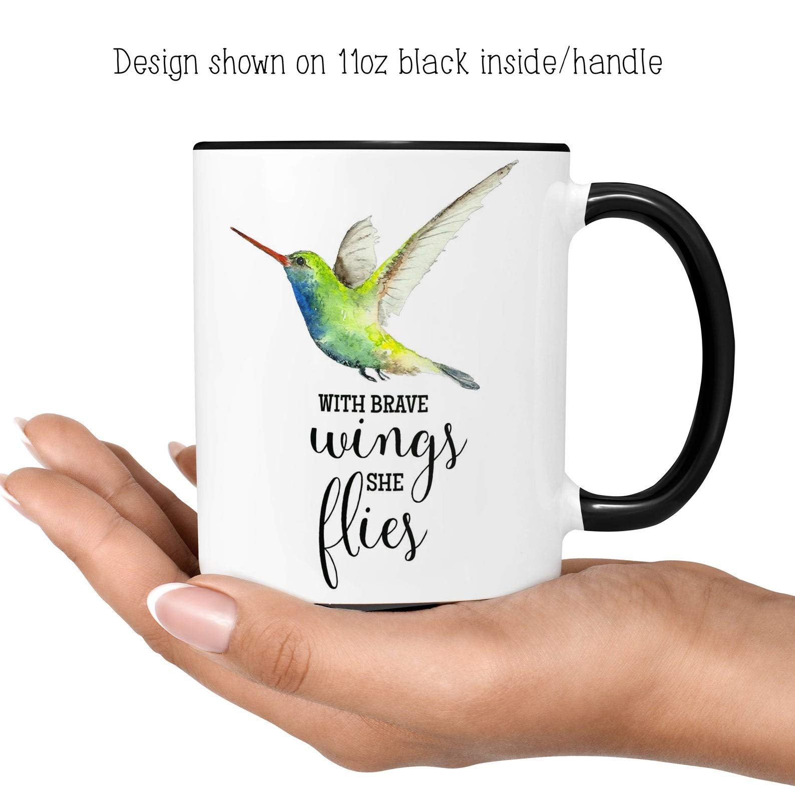 Glossy ceramic finish mug with printed artwork