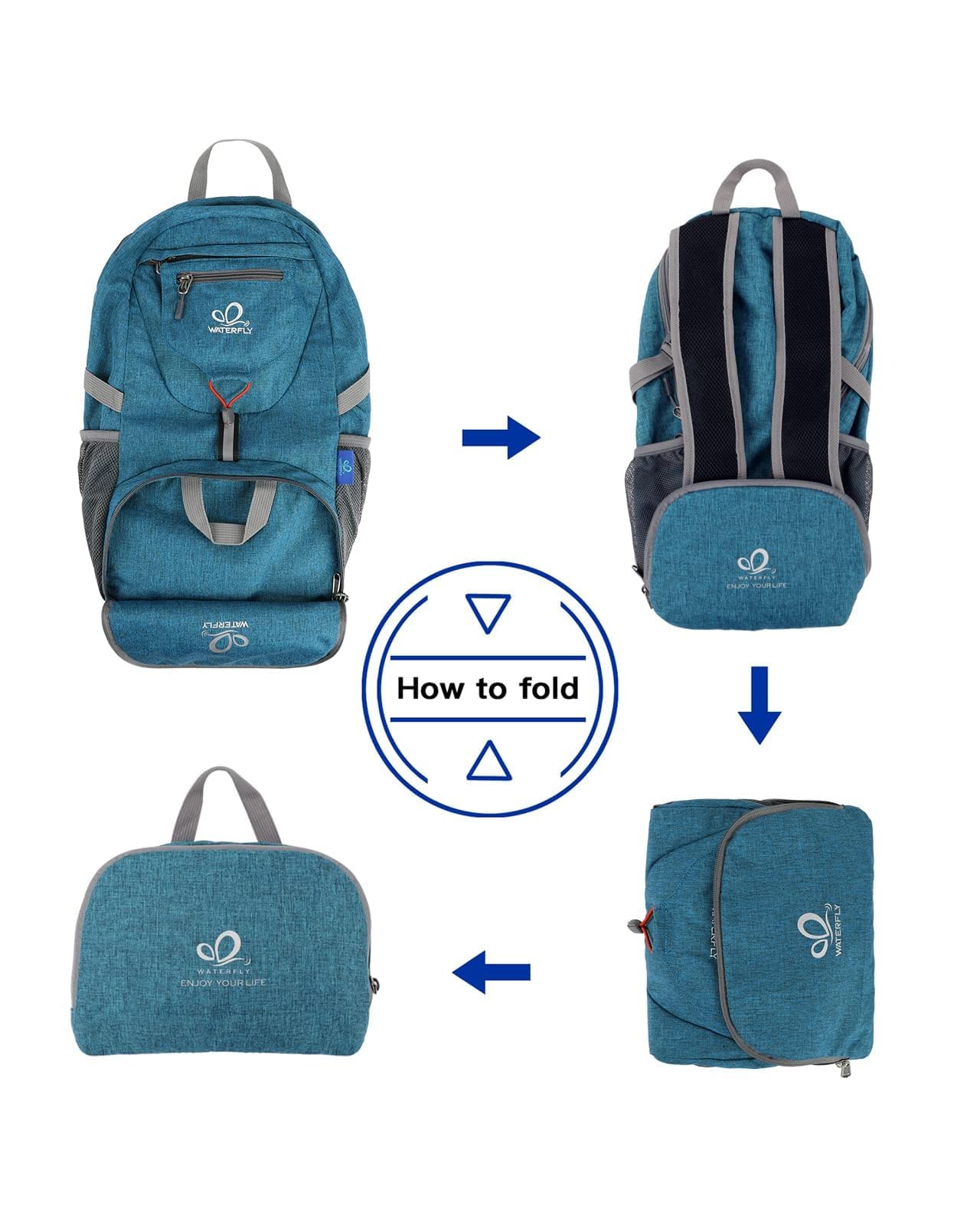 WATERFLY polyester lining and SBS zippers for smooth opening