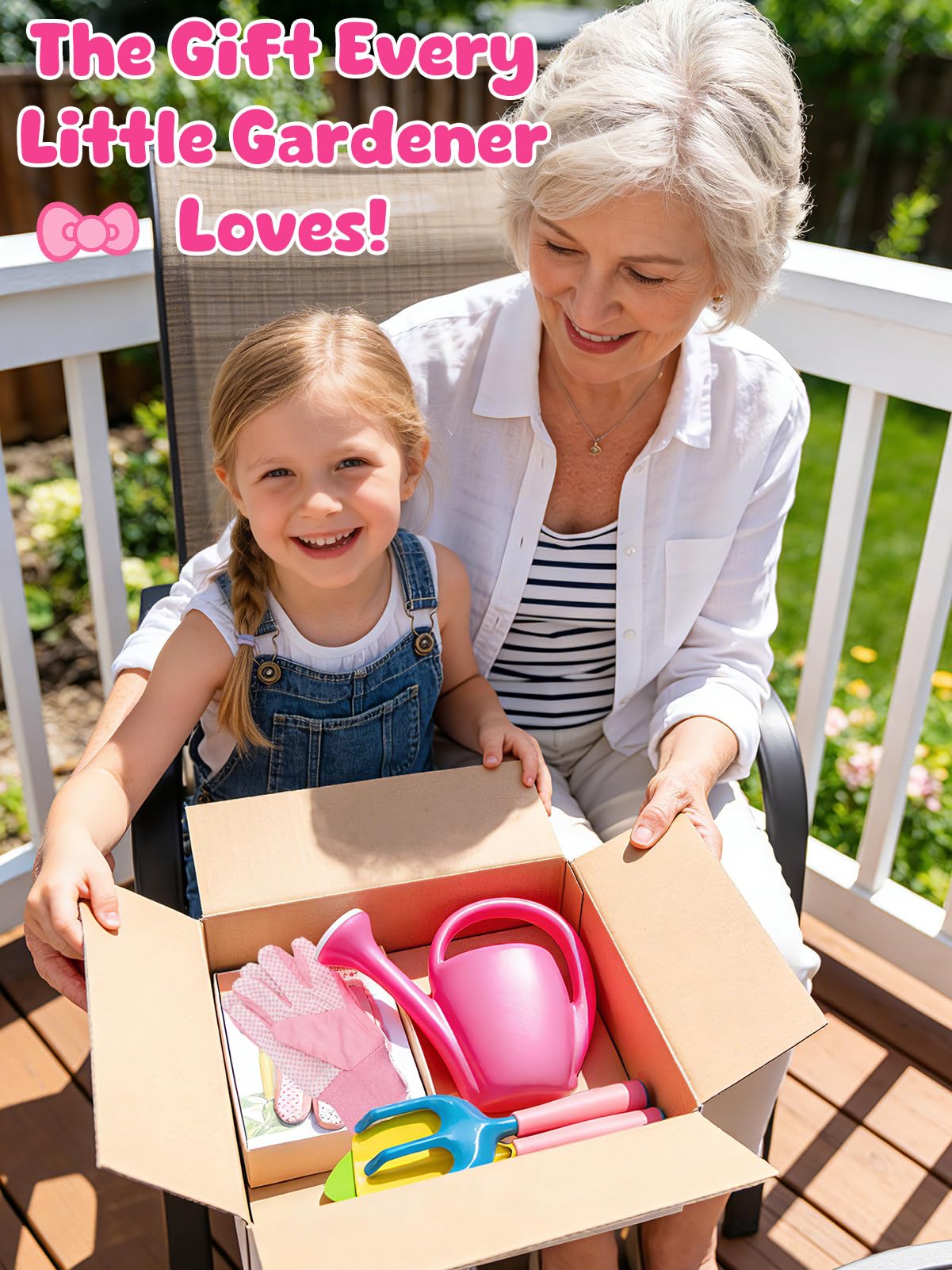 Ergonomic handles and rounded edges on kids gardening tools