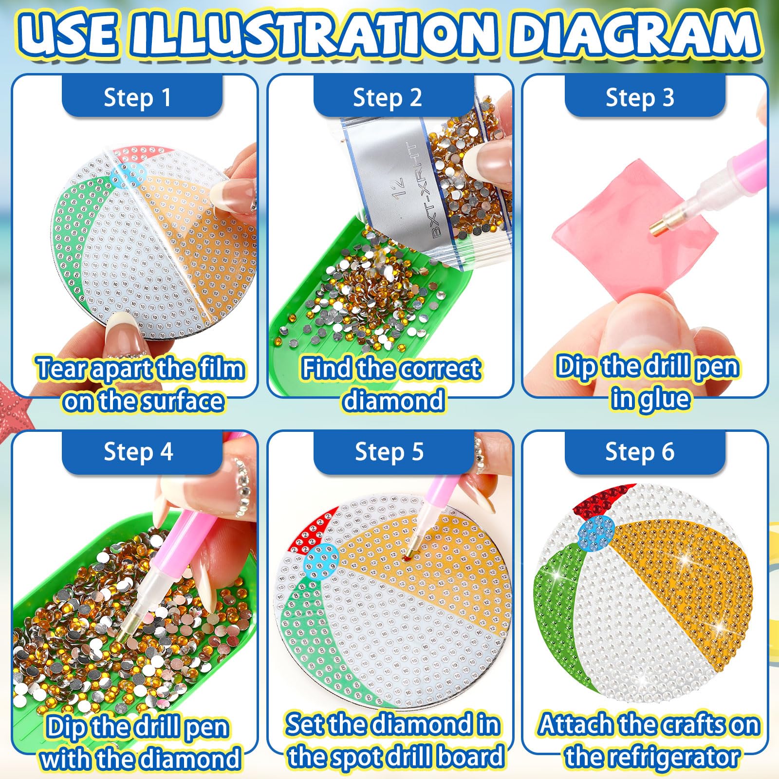 Watermelon design refrigerator magnet from Tellegloww pack