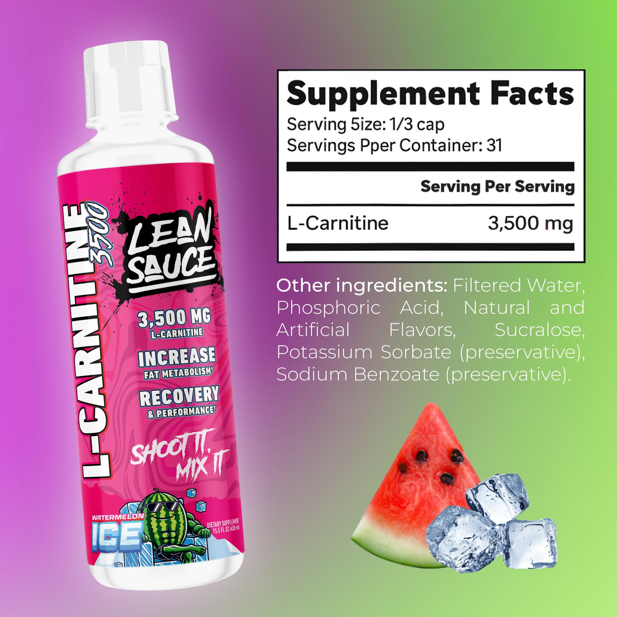 Lean Sauce Watermelon Ice L-Carnitine Liquid 3500mg