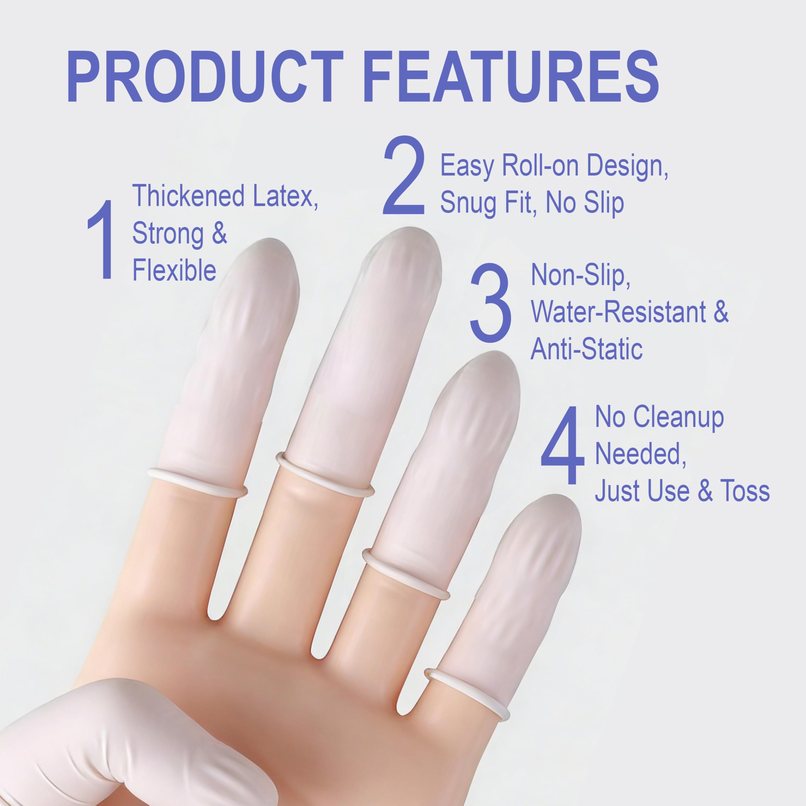 Waterproof anti-static finger protectors for fingers