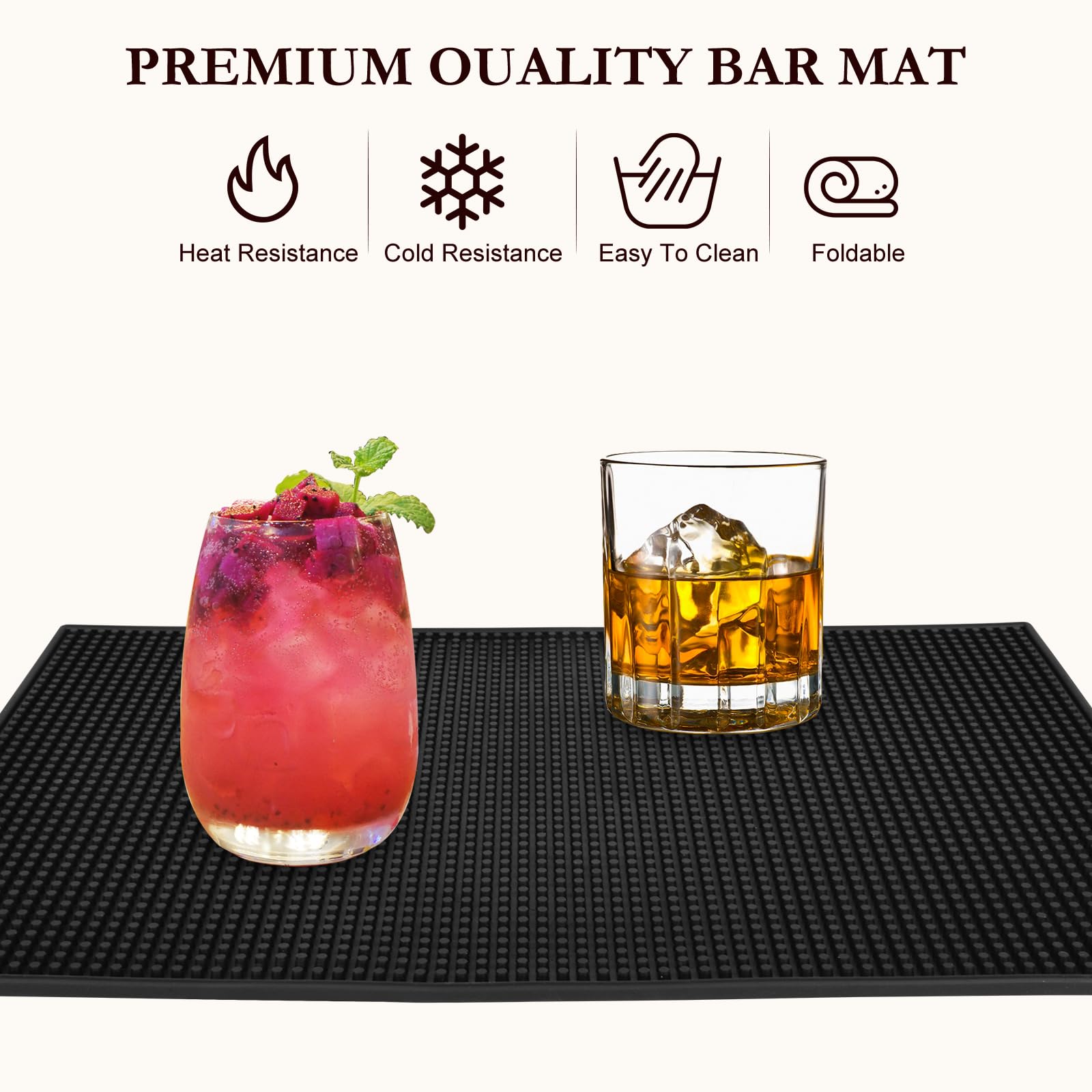 Bar mats for coffee stations and bartending
