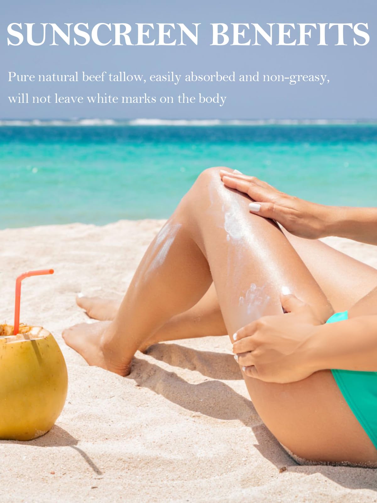 Waterproof beef tallow sunscreen packaging label
