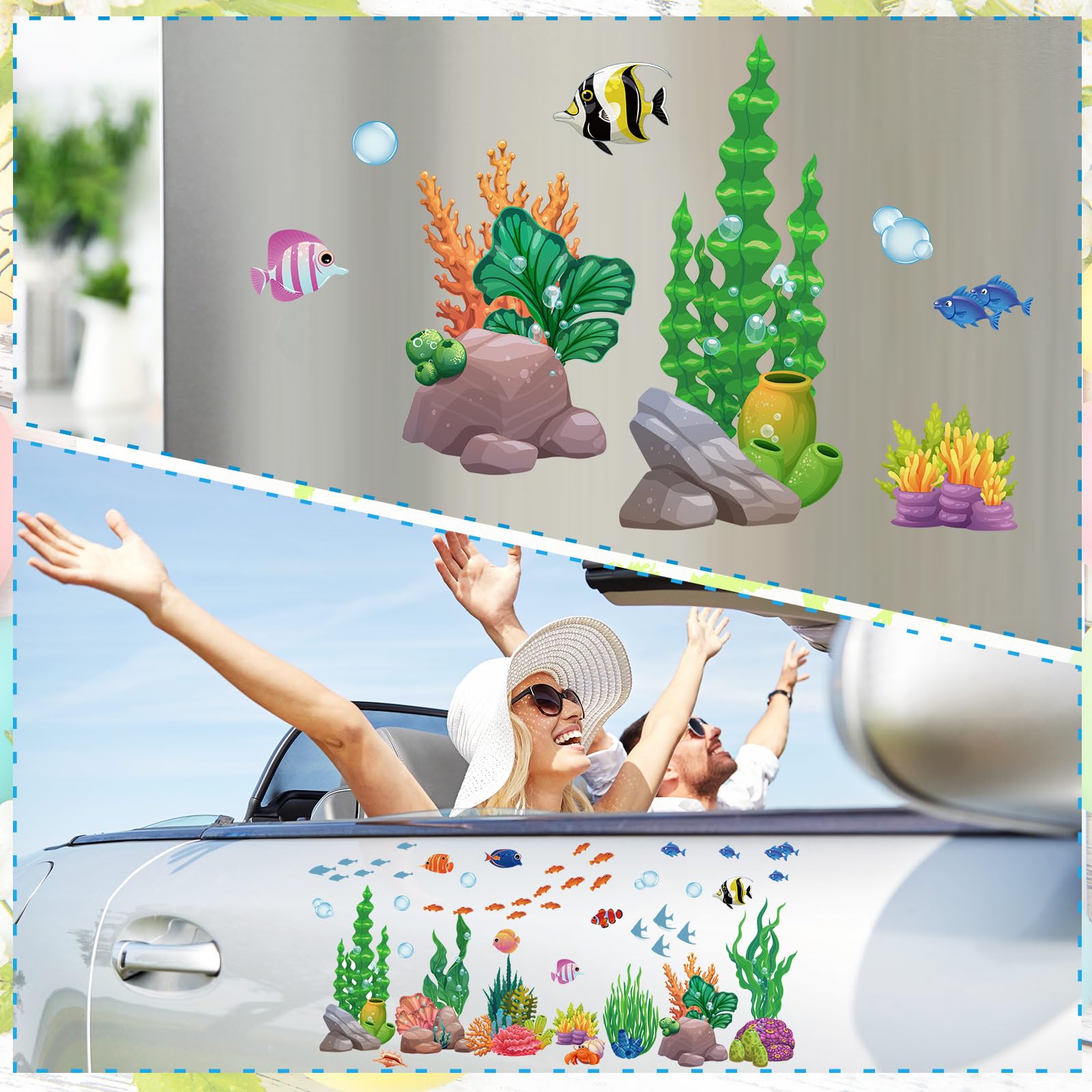 Gift-ready ocean themed magnet set for children and decor