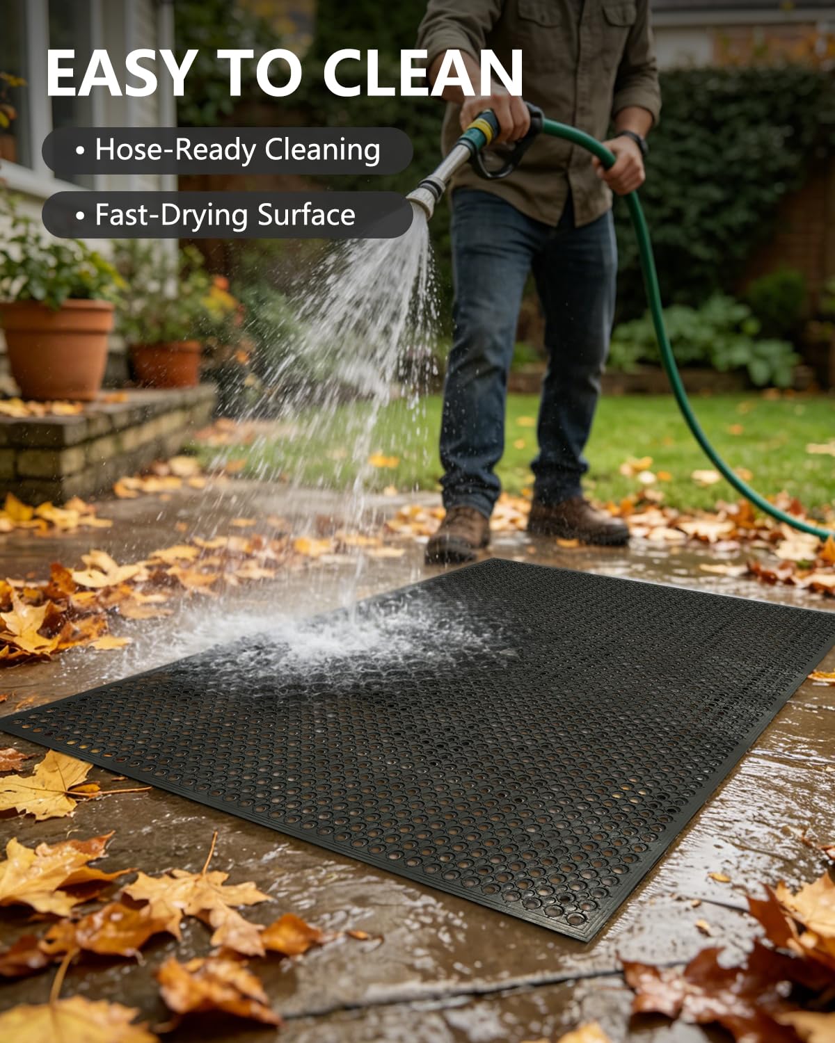 Large entry mat suitable for bar garage and kitchen