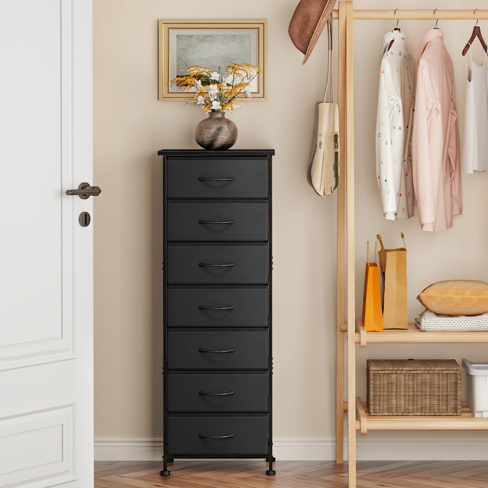Waterproof MDF top and fabric drawers durable construction
