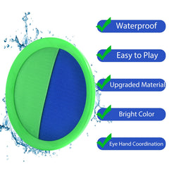 Waterproof paddles and balls suitable for beach or pool