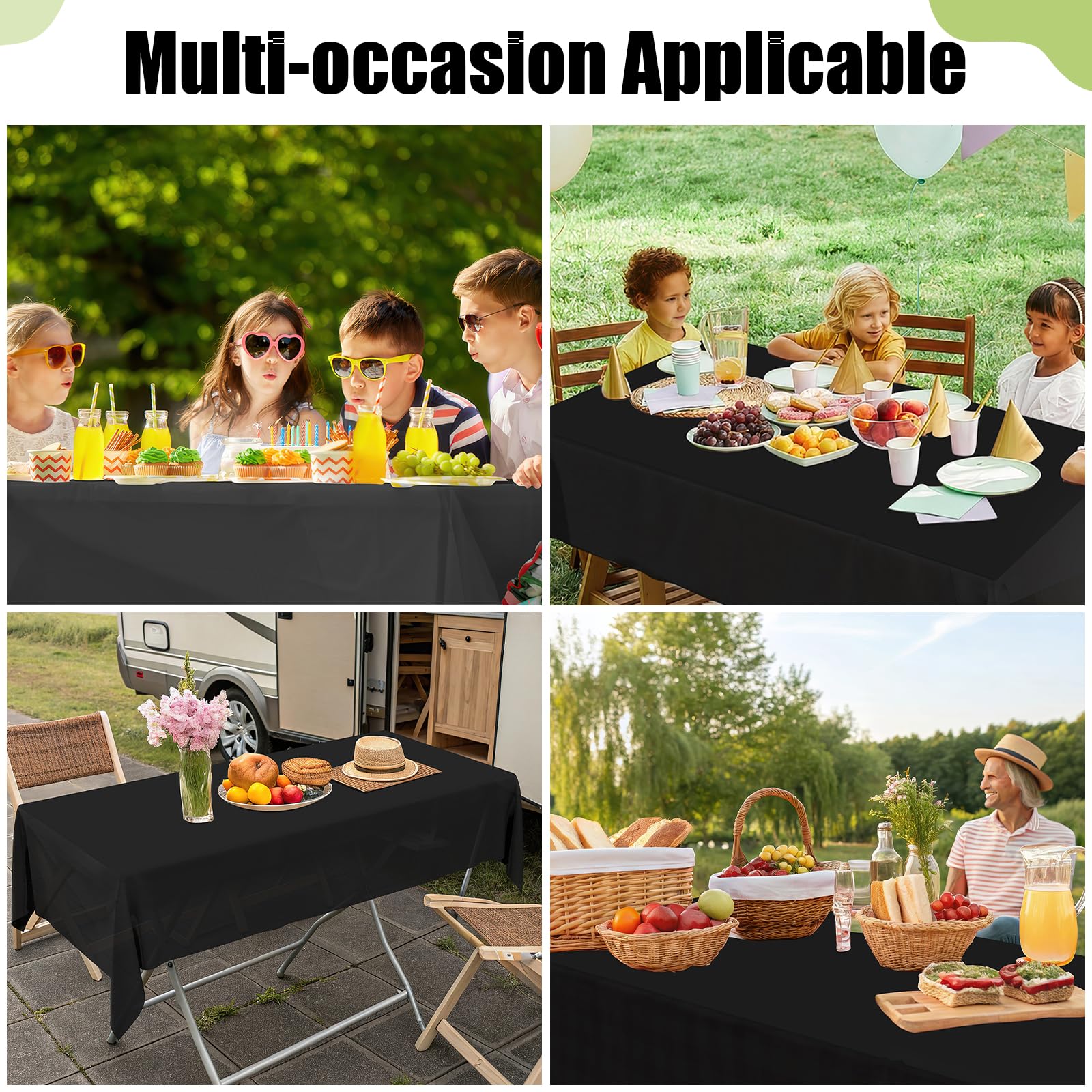 Smiry 3 pack table cloth waterproof plastic