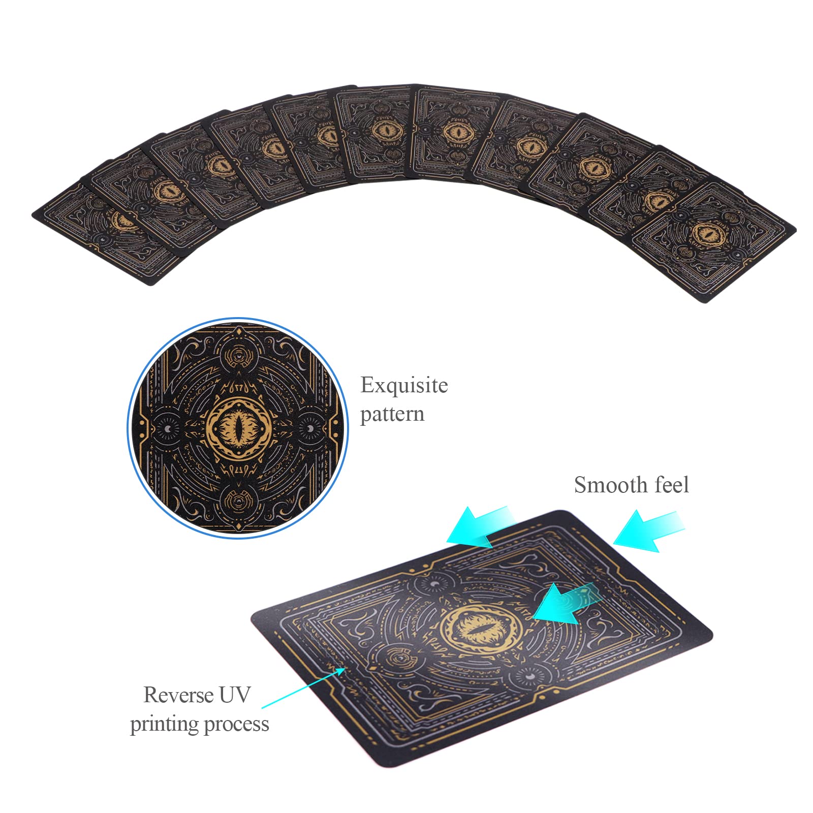 Black background dragon playing cards
