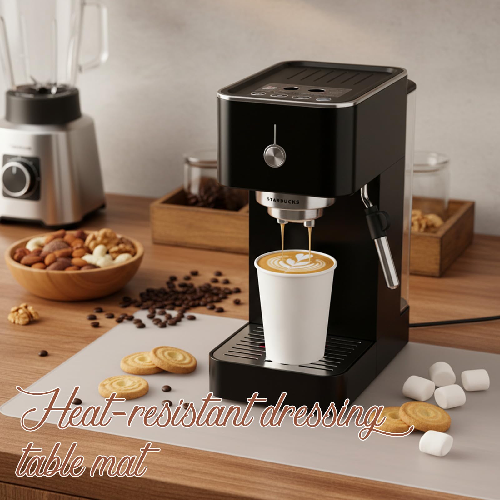 Waterproof heat-resistant silicone mat counter protector