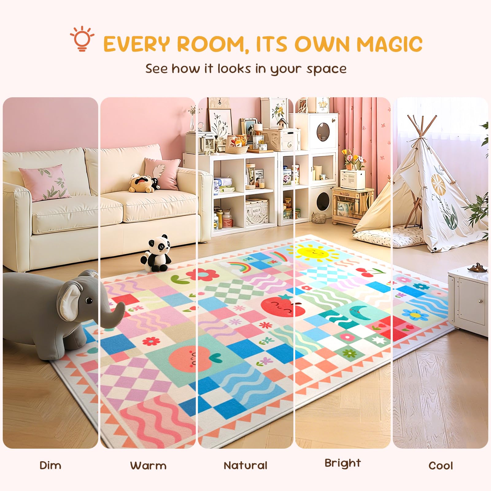 Waterproof surface rug easy spill cleanup
