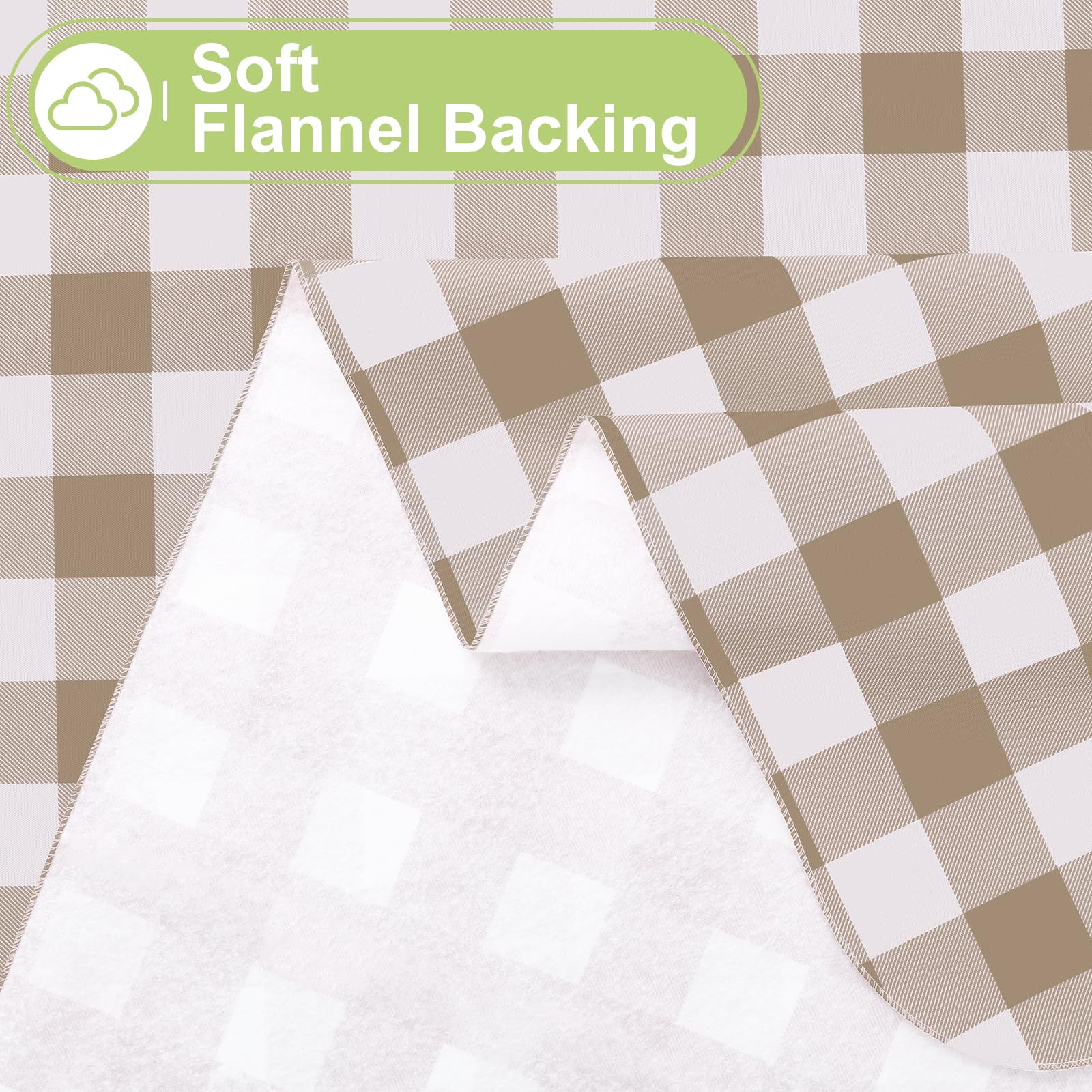 Flannel backed vinyl tablecloth pack of 2 Smiry