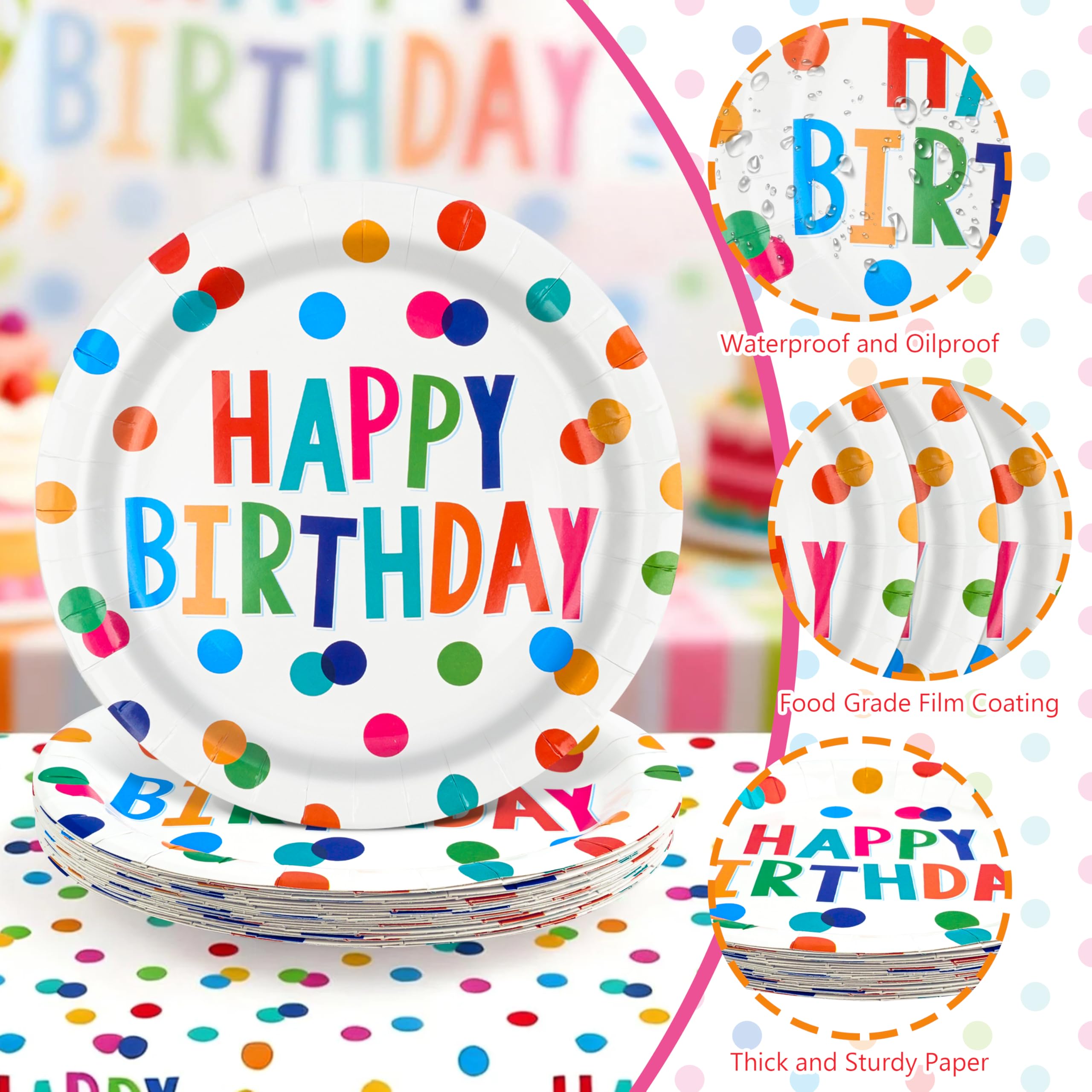 Waterproof tablecloths and odorless balloons
