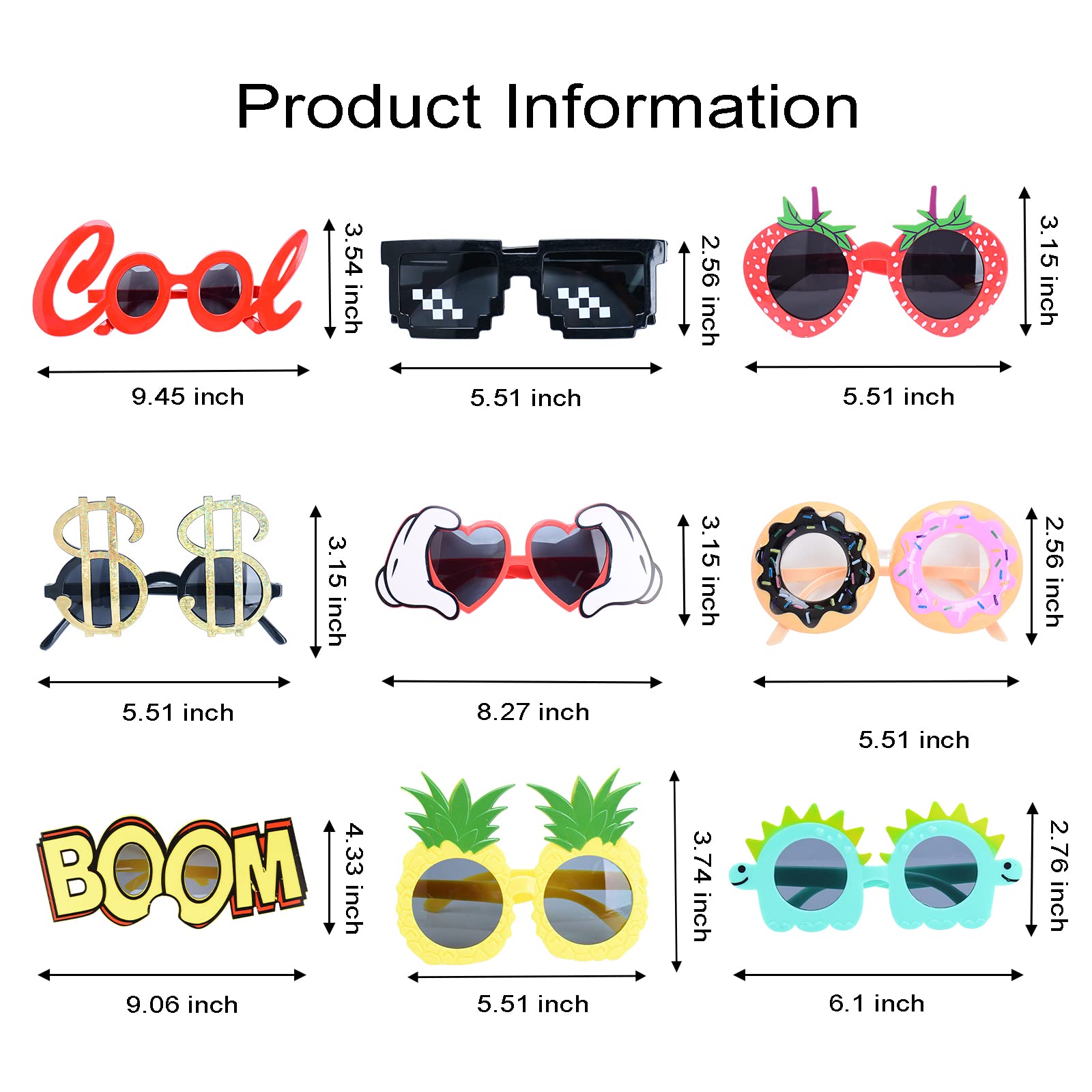 Luau themed glasses variety for parties by WATSELOK