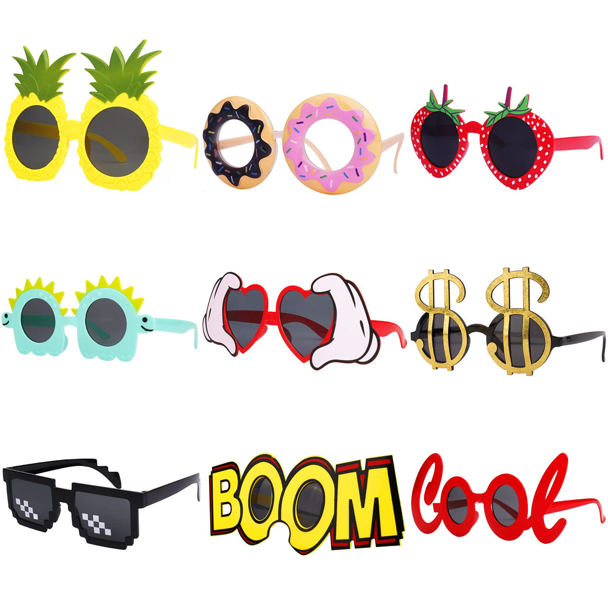 WATSELOK Party Sunglasses nine pairs Luau designs