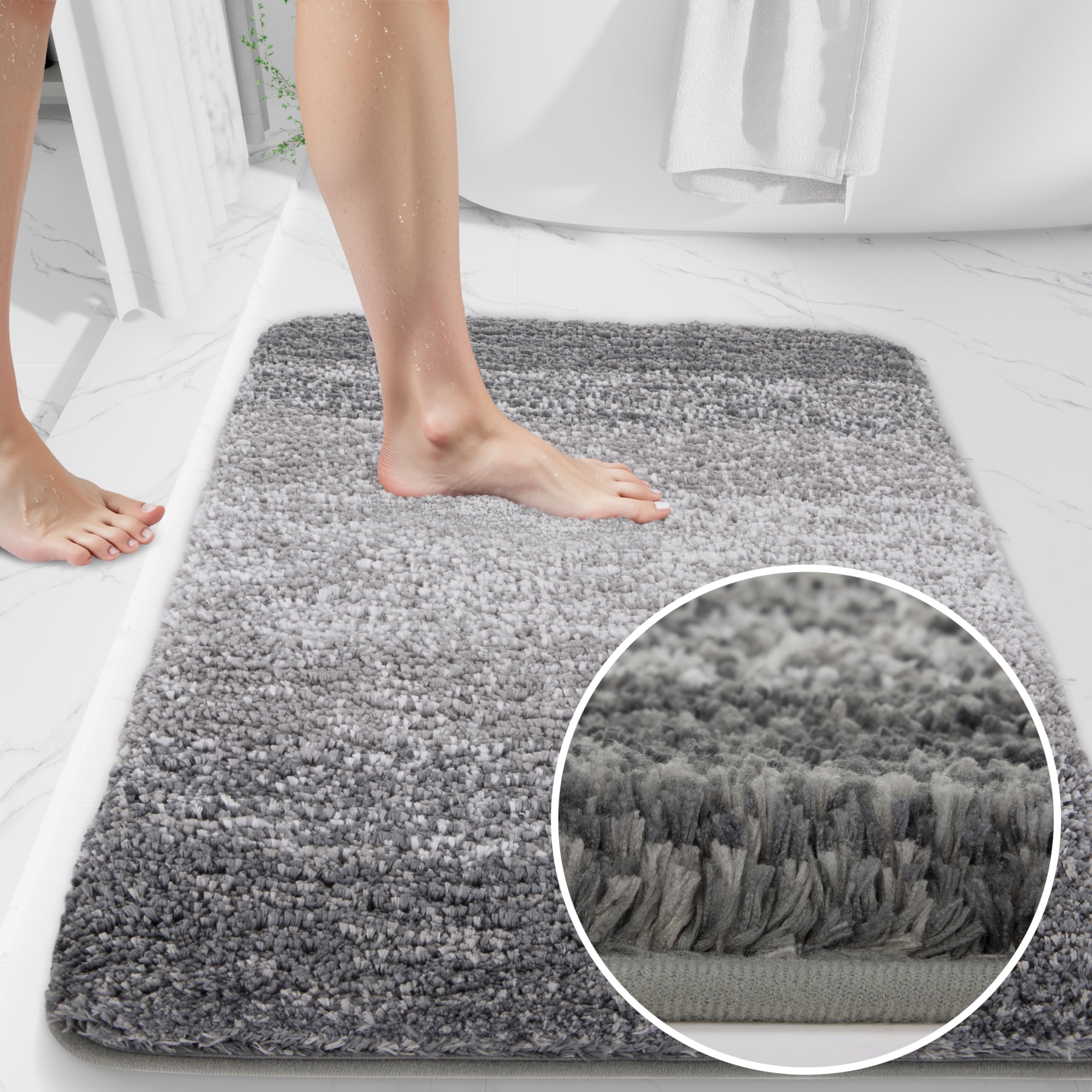 anti-slip bath mat with TPR backing