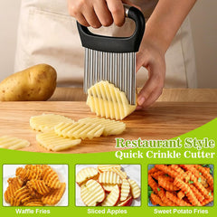 Wave fries cutter designed for potatoes and cucumber