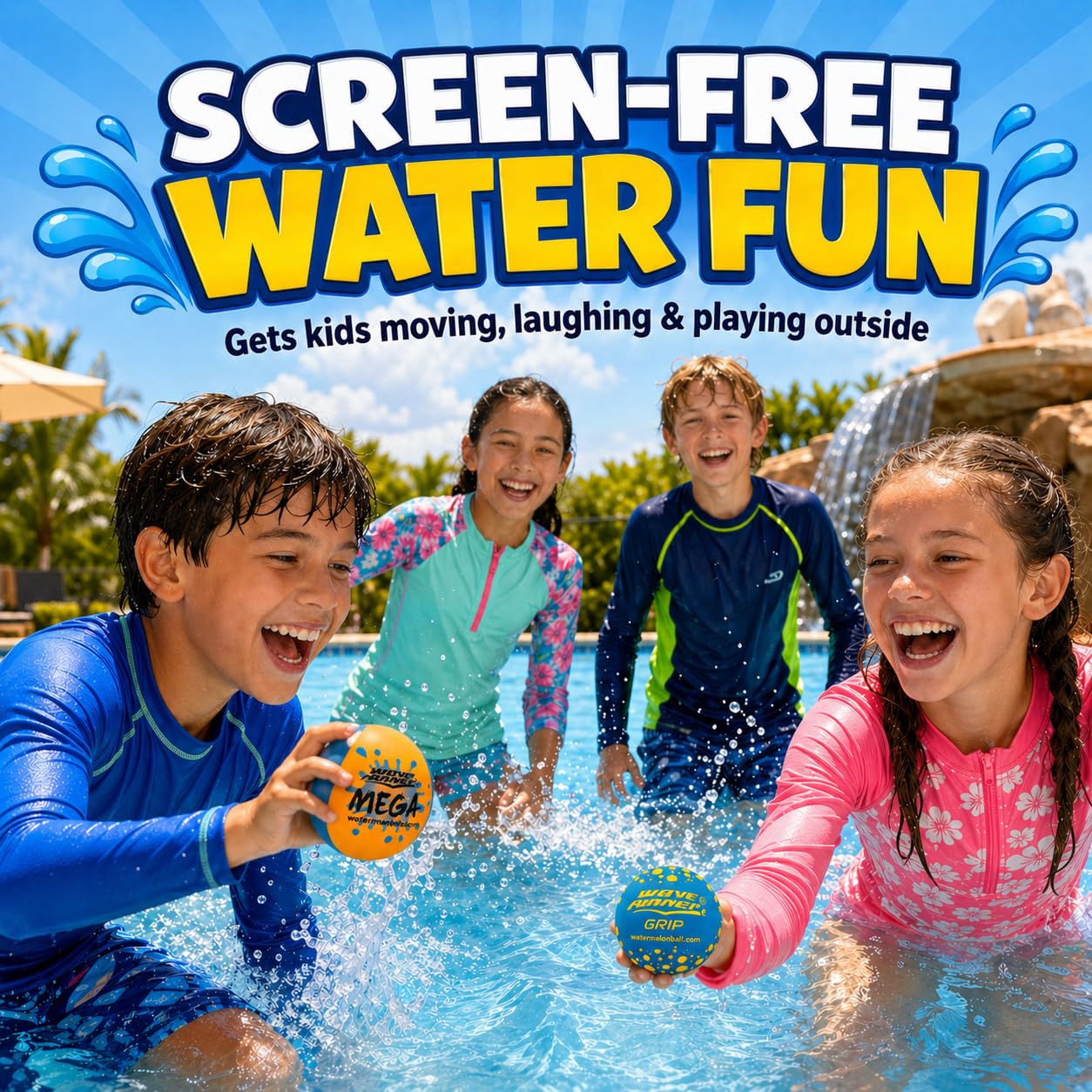 Wave Runner foam pool toys mesh bag included