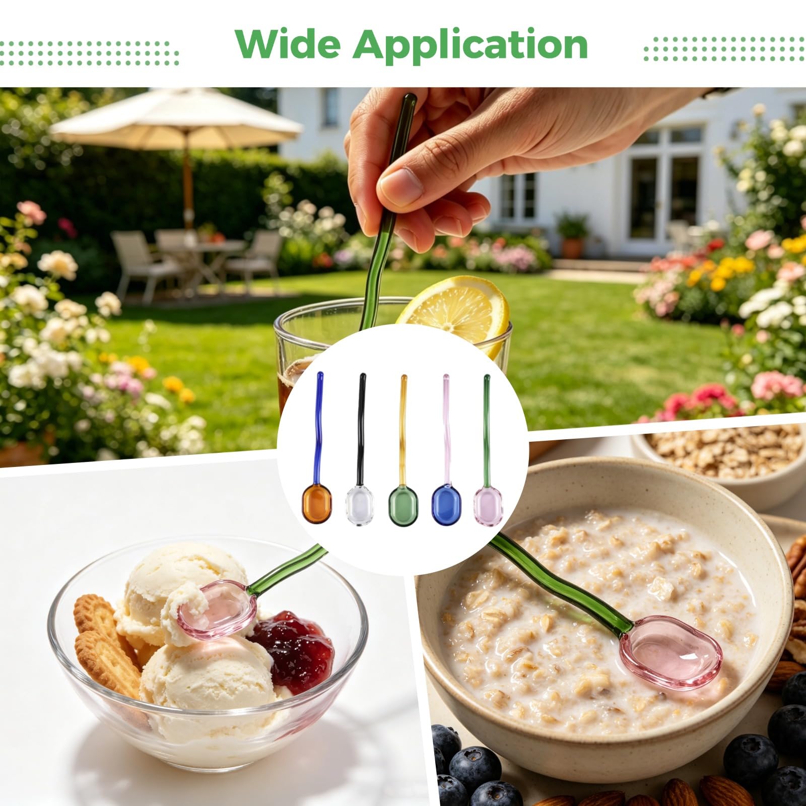 multi purpose spoons for yogurt desserts and drinks