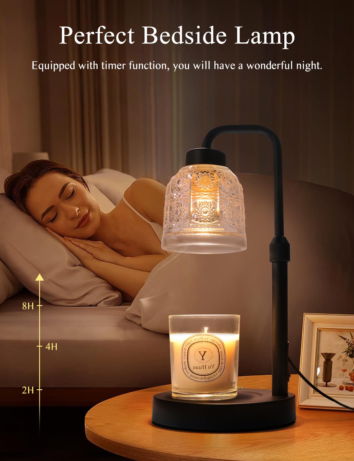 Wax warmer lamp for scented jar candles