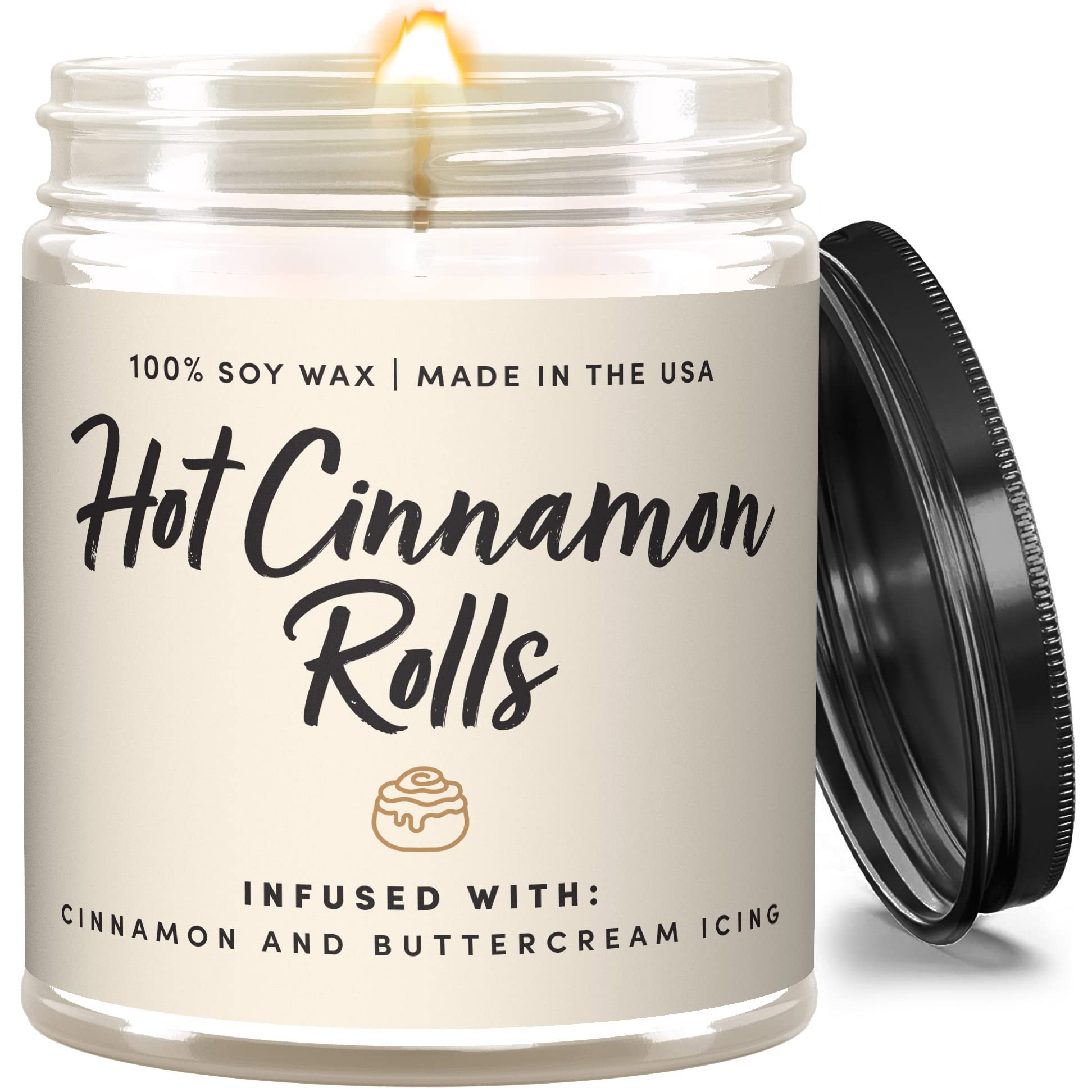Cotton wick candle with slow burn in 9oz jar